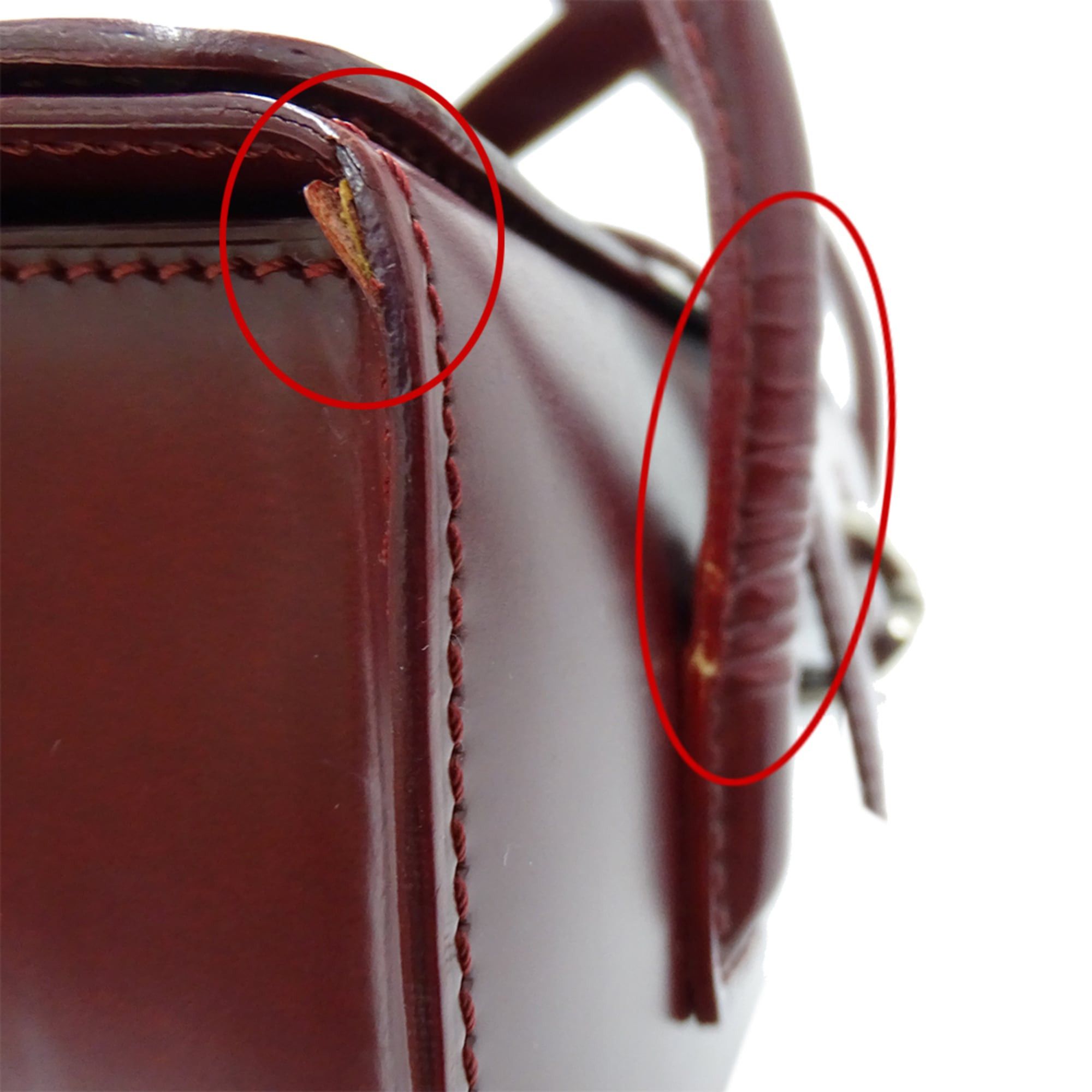 Cartier Cartier handbag for women, brand name, patent leather, Panthère, Bordeaux. Size ONE SIZE - 16 Thumbnail