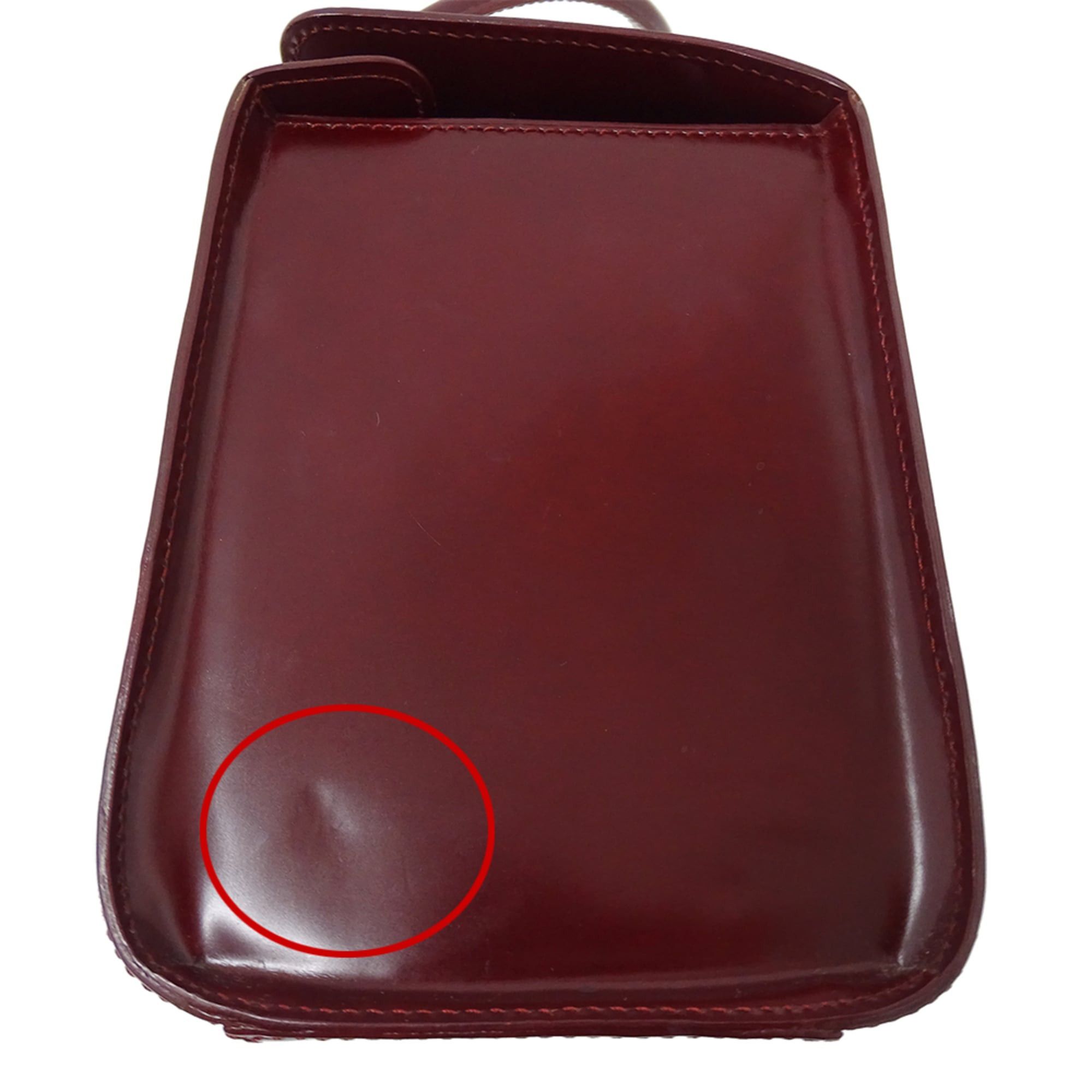 Cartier Cartier handbag for women, brand name, patent leather, Panthère, Bordeaux. Size ONE SIZE - 12 Thumbnail