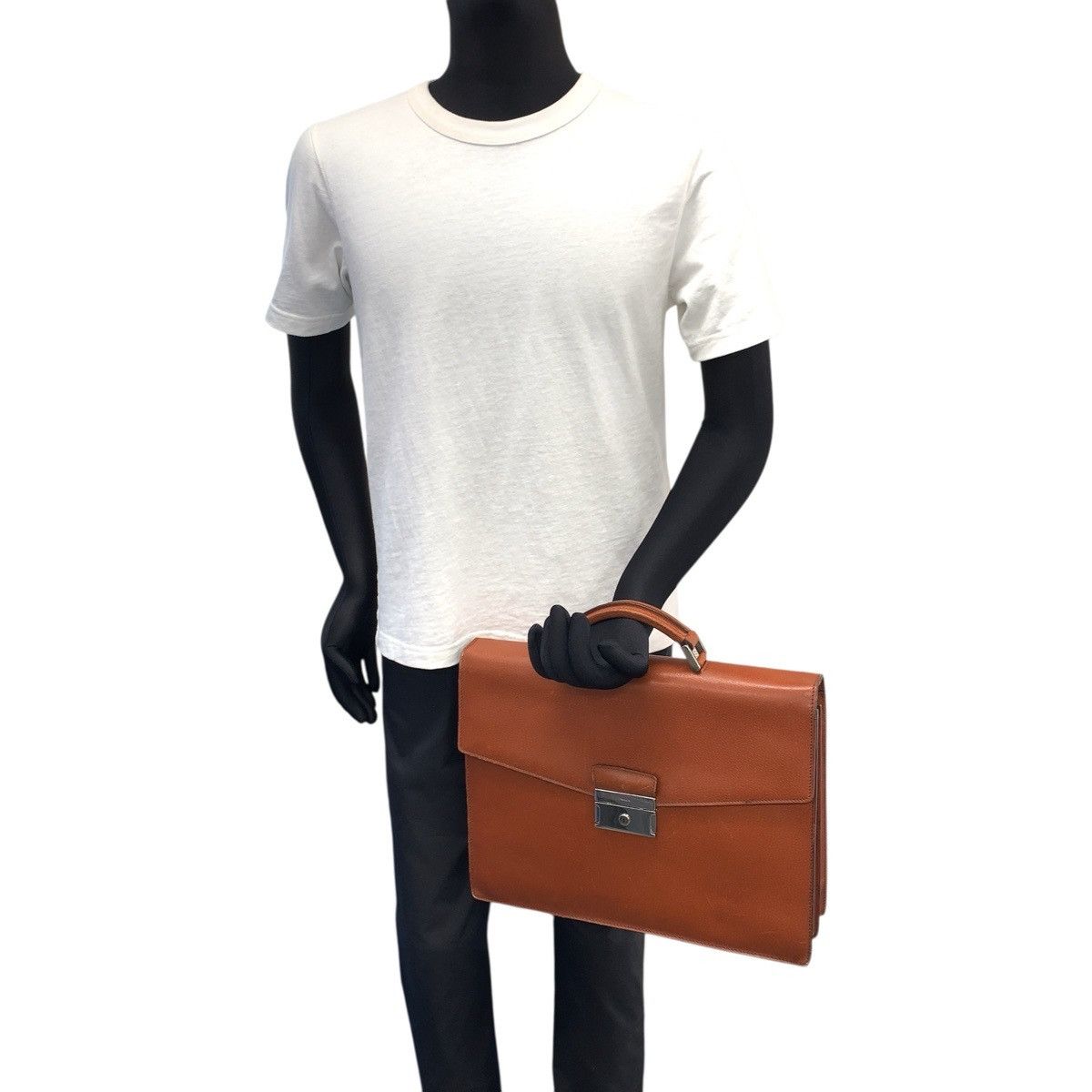 Prada Prada Prada Leather Briefcase Leather Business Bag DUTY FREE for USA Size ONE SIZE - 7 Thumbnail