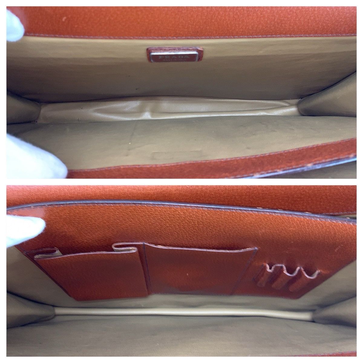 Prada Prada Prada Leather Briefcase Leather Business Bag DUTY FREE for USA Size ONE SIZE - 9 Thumbnail