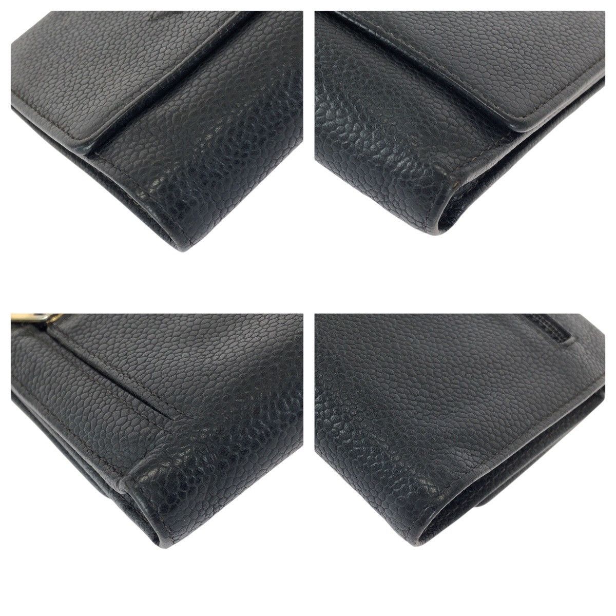 Chanel Chanel Chanel Caviar Skin Wallet Leather Short Wallet DUTY FREE for USA Size ONE SIZE - 3 Thumbnail