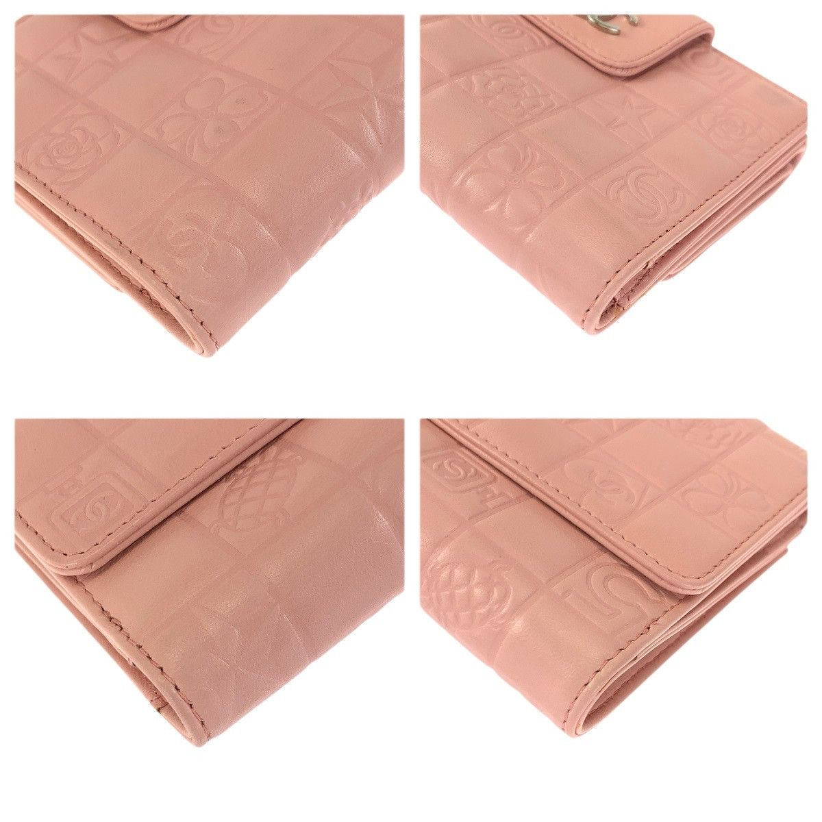 Chanel Chanel Chanel Lambskin Compact Wallet Leather Short Wallet DUTY FREE for USA Size ONE SIZE - 3 Thumbnail