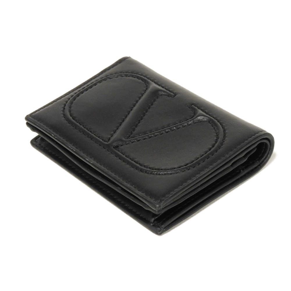 Valentino Valentino Valentino Vlogo Walk Calfskin Bifold Wallet Leather Short Wallet 1W5P0P39YPP DUTY FREE for USA Size ONE SIZE - 4 Thumbnail