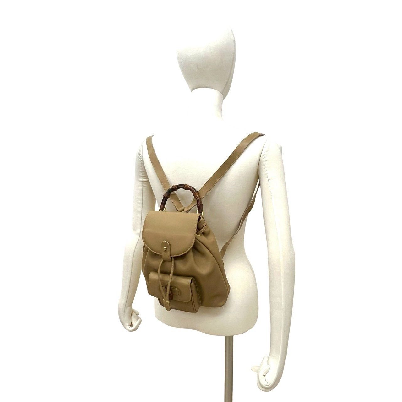 Gucci Gucci Gucci Bamboo Leather Backpack Leather Backpack DUTY FREE for USA Size ONE SIZE - 3 Thumbnail