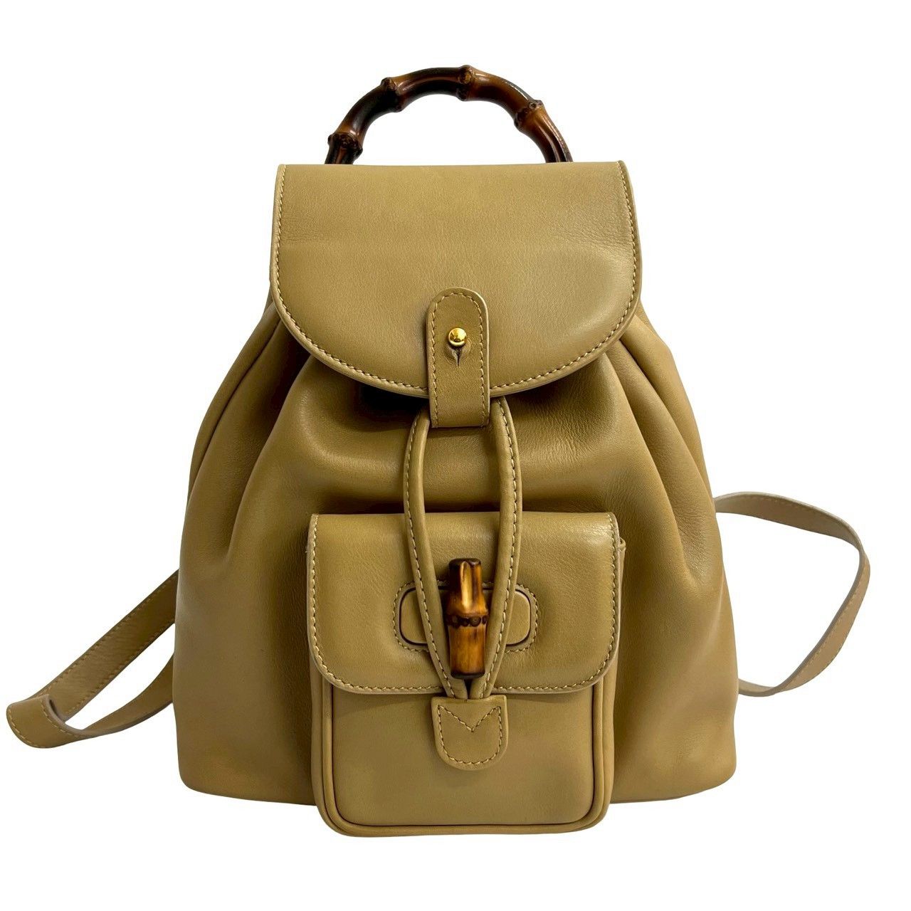 Gucci Gucci Gucci Bamboo Leather Backpack Leather Backpack DUTY FREE for USA Size ONE SIZE - 2 Thumbnail