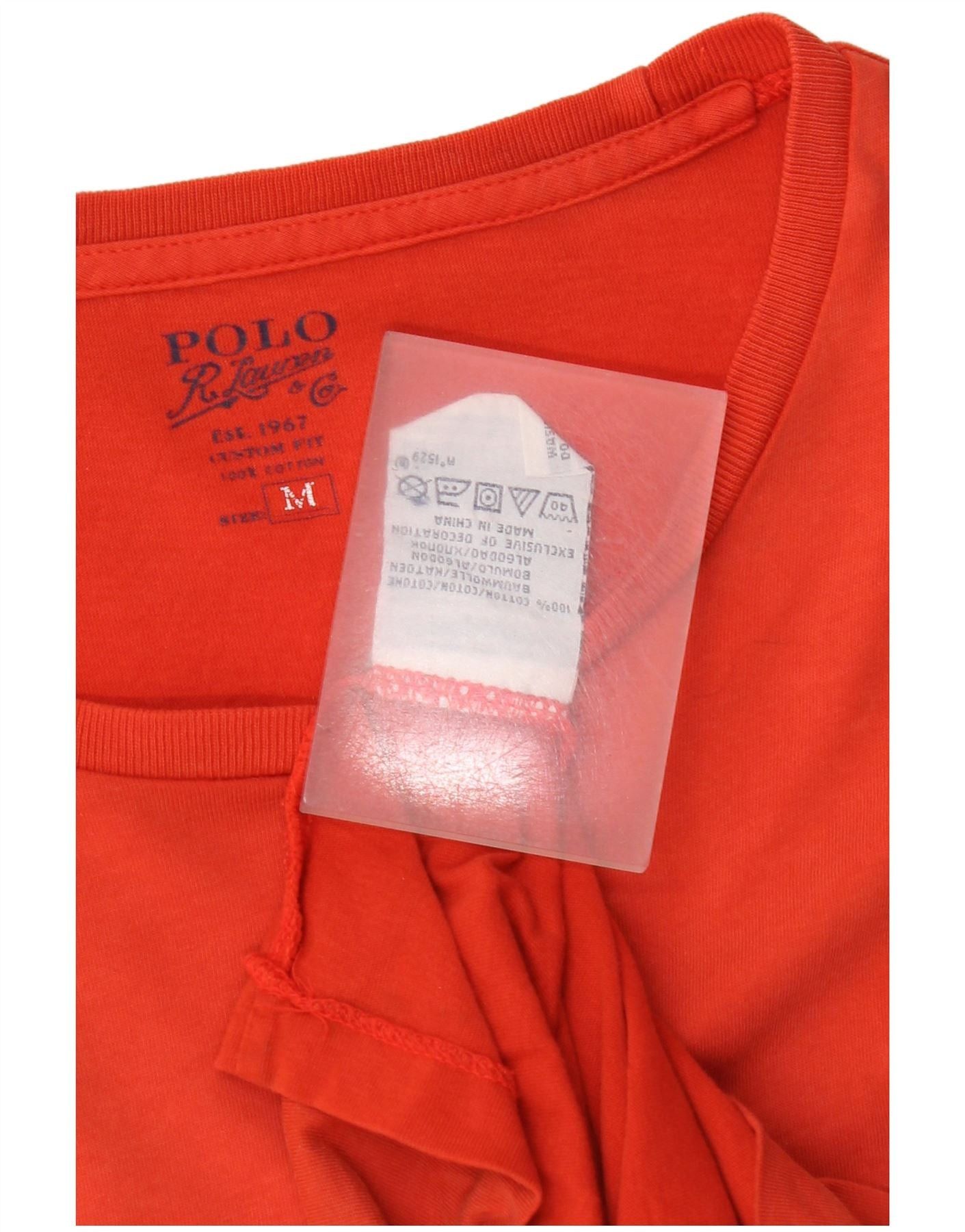 Polo Ralph Lauren Mens T-Shirt Top Medium Orange Cotton Size US M / EU 48-50 / 2 - 7 Thumbnail