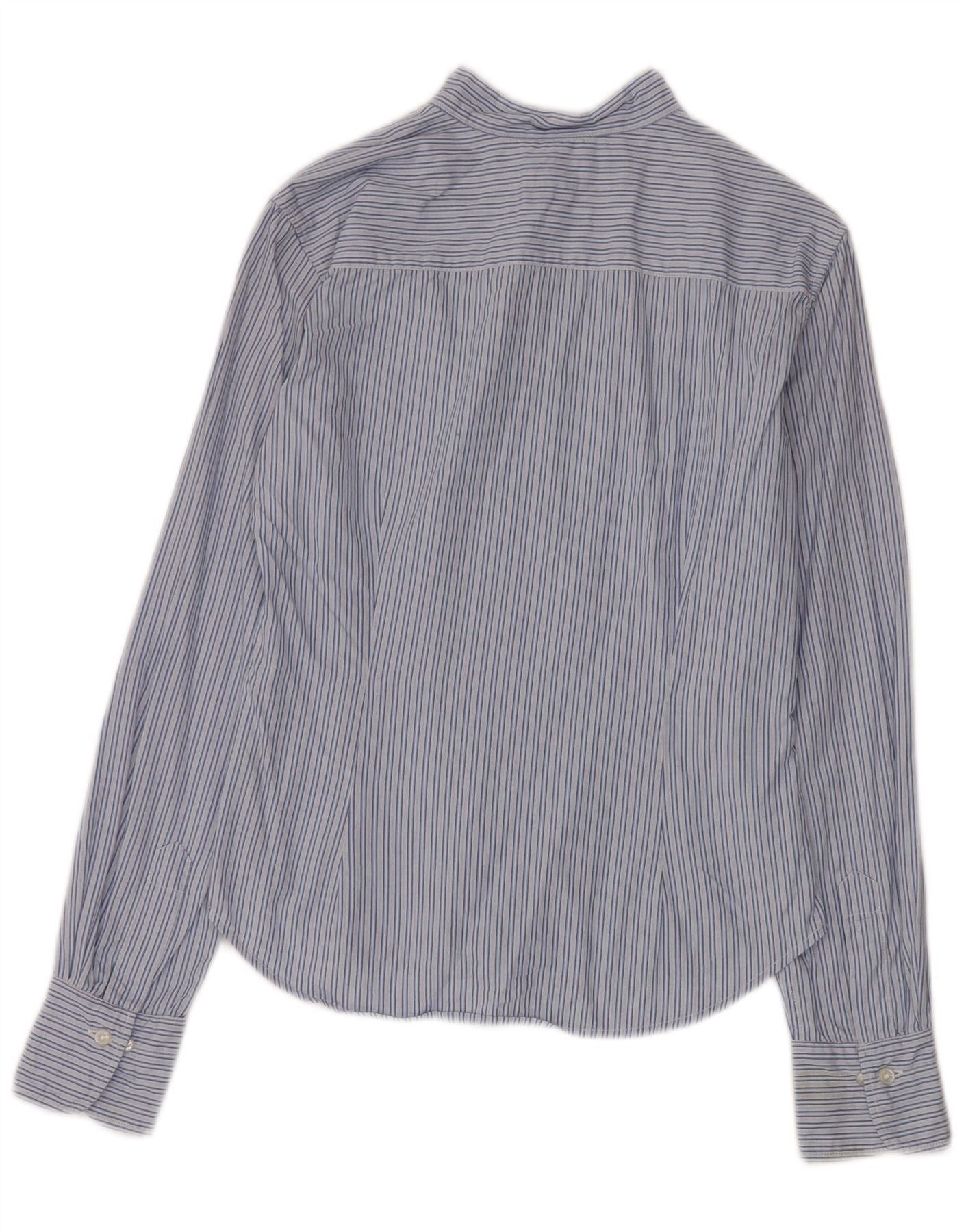 Ralph Lauren Womens Shirt UK 10 Small Blue Striped Cotton Size XS / US 0-2 / IT 36-38 - 2 Thumbnail