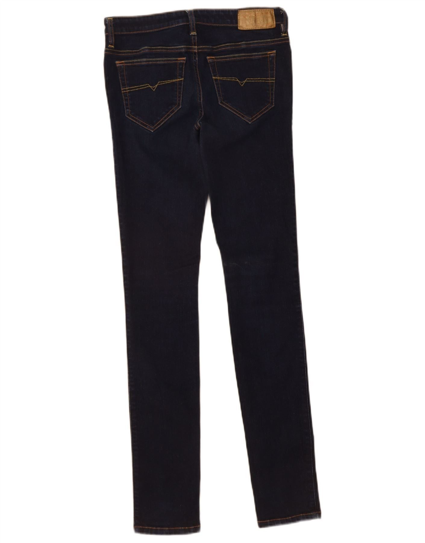 Diesel Womens Skinzee Regular Waist Skinny Jeans W28 L31 Navy Blue Size 24" / US 00 / IT 34 - 2 Thumbnail