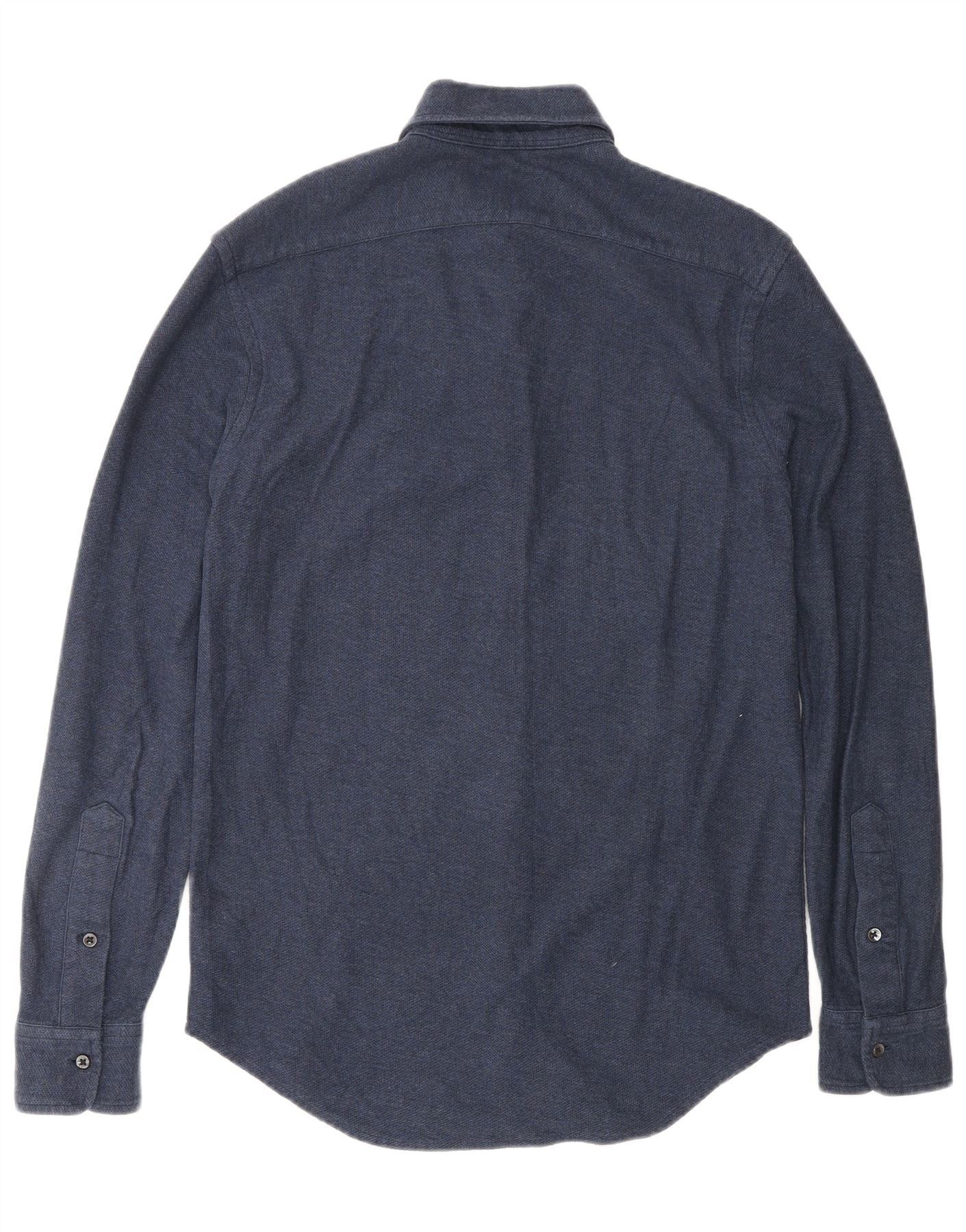 Polo Ralph Lauren Mens Flannel Shirt XS Navy Blue Cotton Size US XS / EU 42 / 0 - 2 Thumbnail