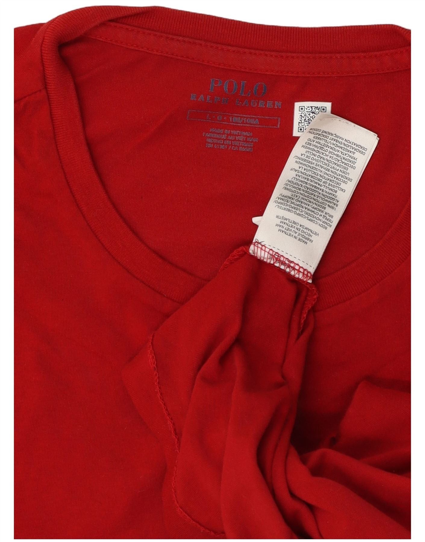 Polo Ralph Lauren Mens T-Shirt Top Large Red Cotton Size US L / EU 52-54 / 3 - 4 Thumbnail