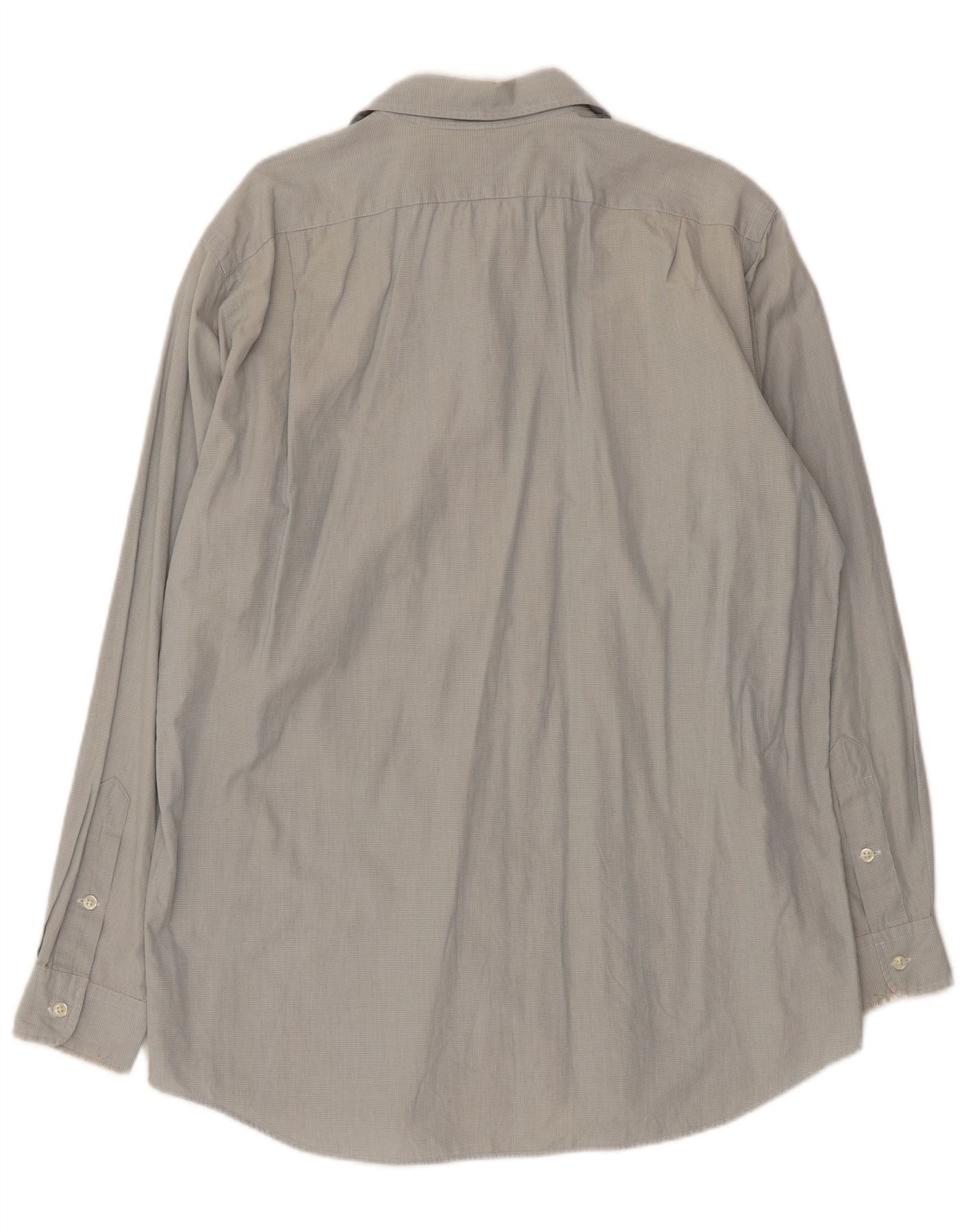 Polo Ralph Lauren Mens Lowell Shirt Medium Grey Check Cotton Size US M / EU 48-50 / 2 - 2 Thumbnail