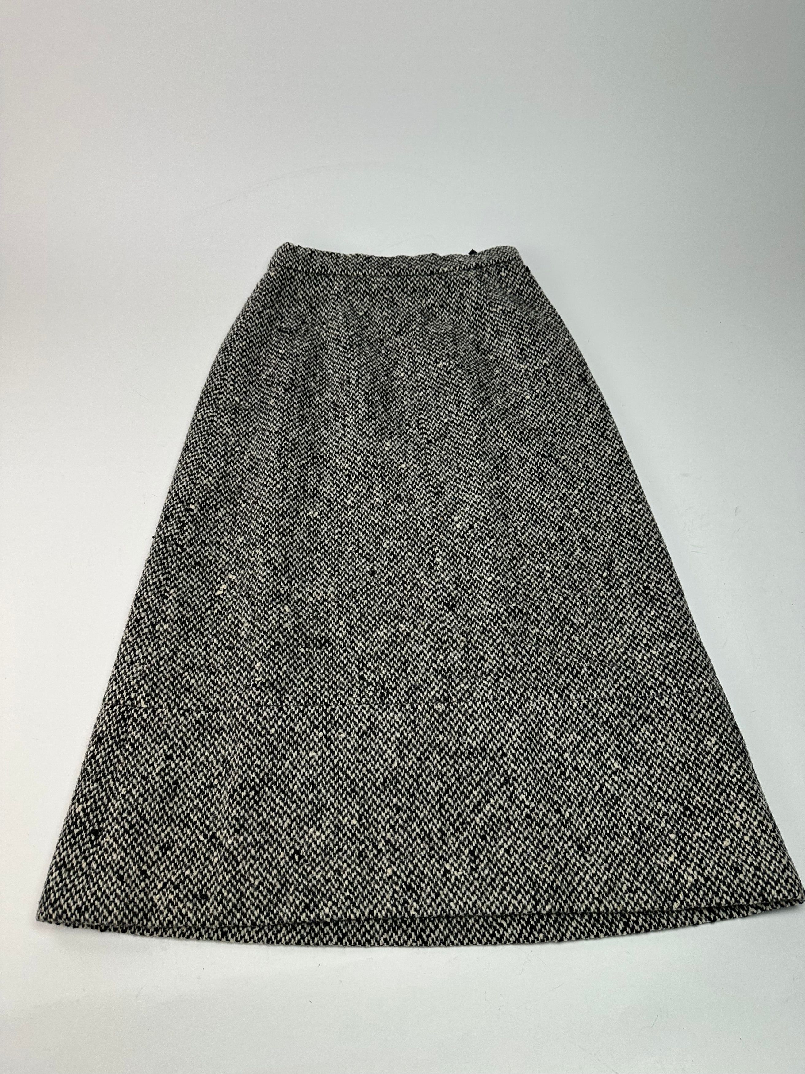 Balenciaga Vintage Wool Skirt Grey Black M Size 27" / US 4 / IT 40 - 9 Thumbnail