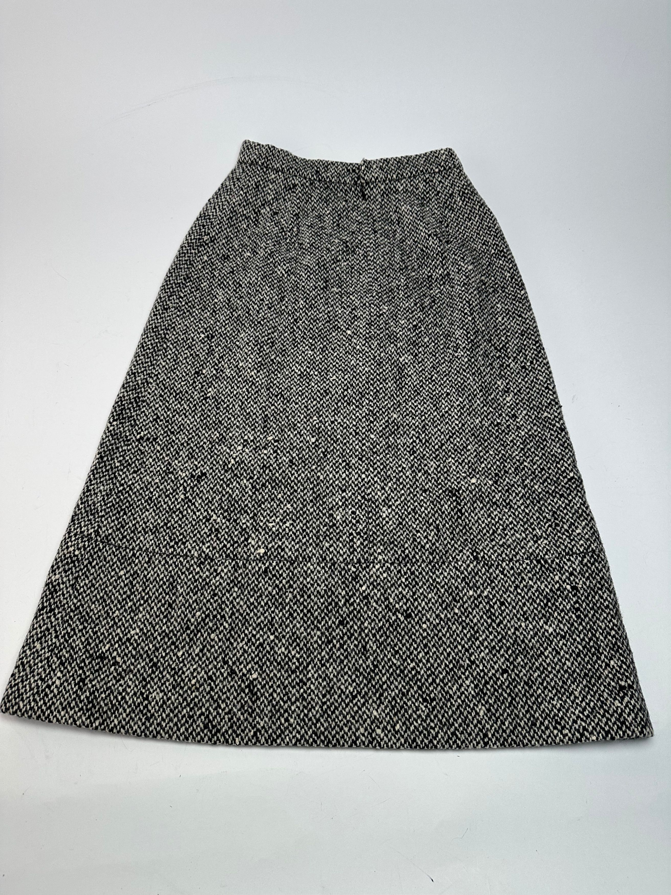 Balenciaga Vintage Wool Skirt Grey Black M Size 27" / US 4 / IT 40 - 15 Thumbnail