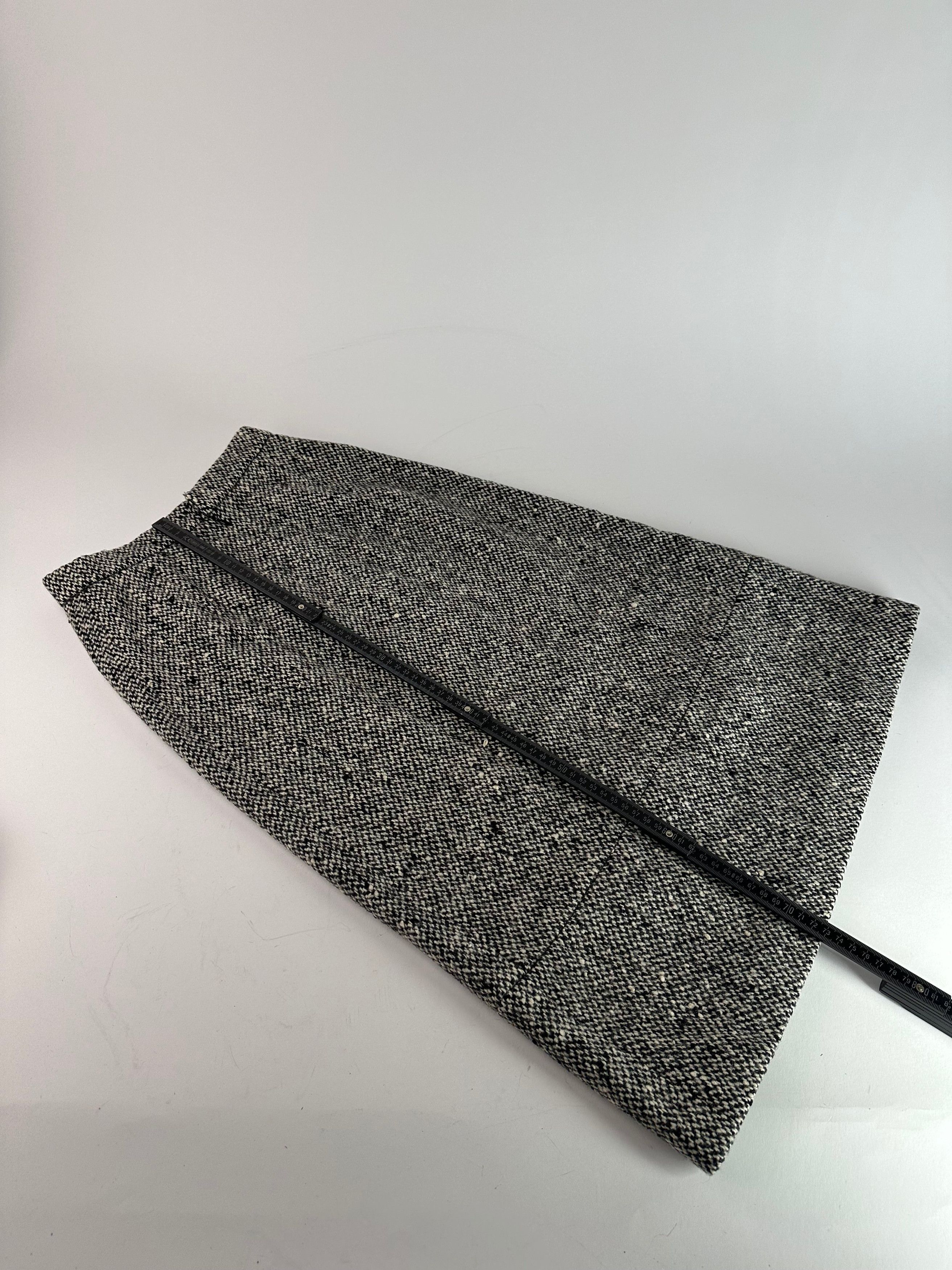 Balenciaga Vintage Wool Skirt Grey Black M Size 27" / US 4 / IT 40 - 7 Thumbnail
