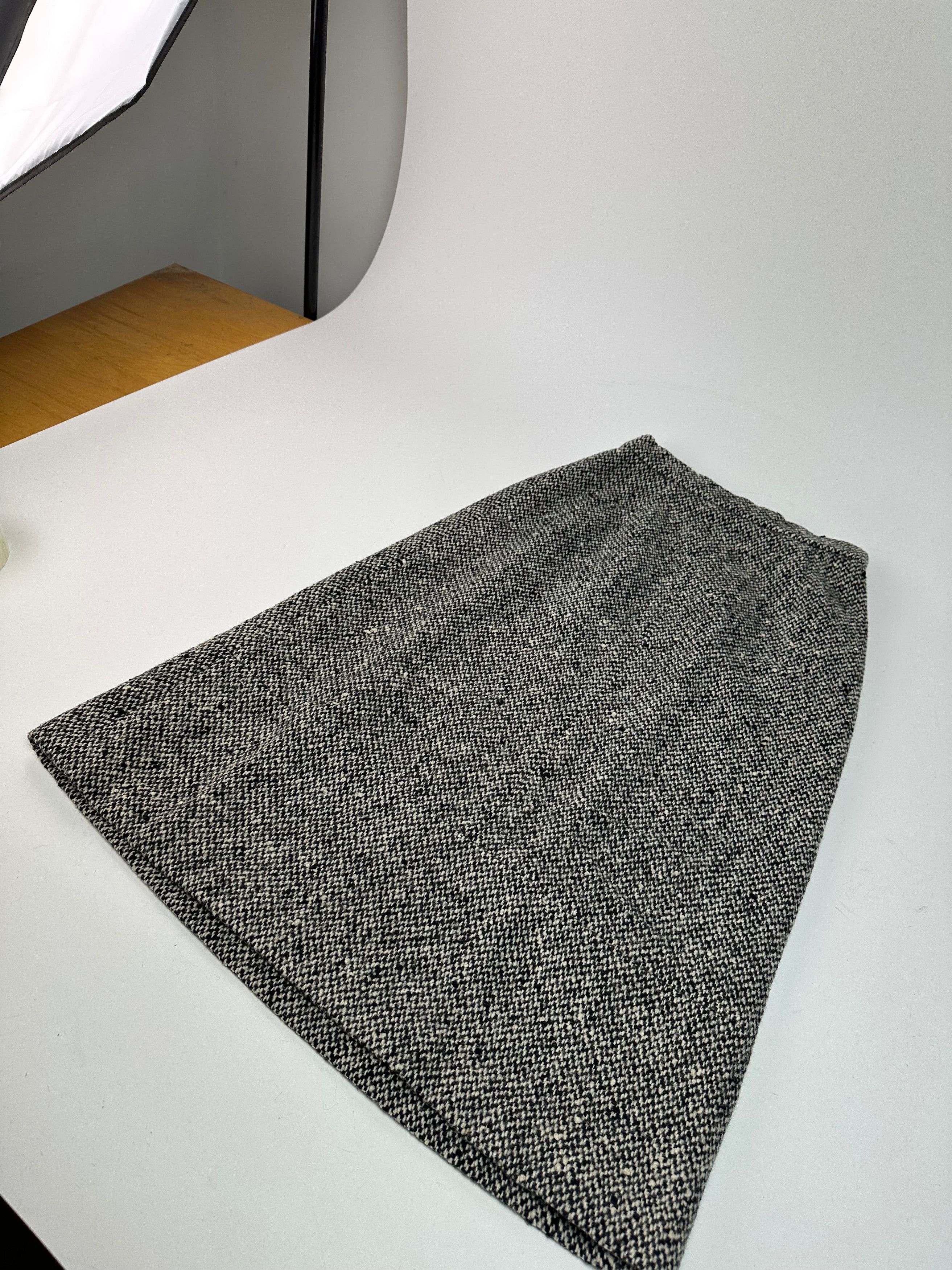 Balenciaga Vintage Wool Skirt Grey Black M Size 27" / US 4 / IT 40 - 11 Thumbnail