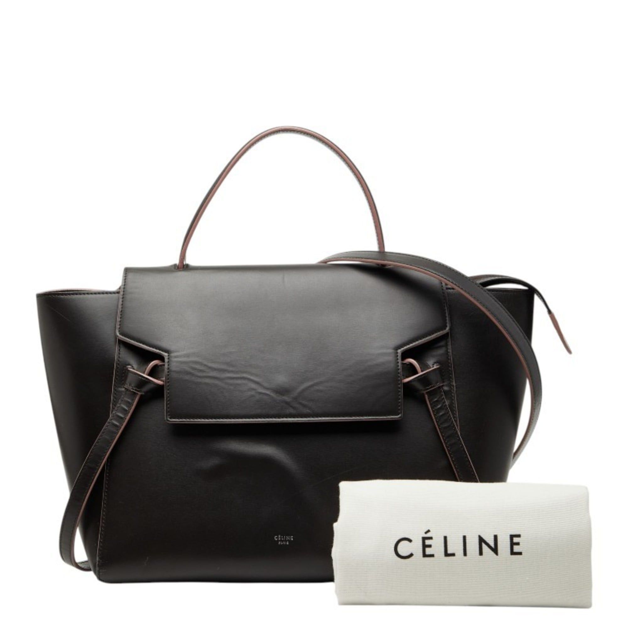 Celine Celine Belt Bag, Handbag, Shoulder 2-Way, Dark Brown/Pink Leather, Women's CELINE Size ONE SIZE - 14 Thumbnail