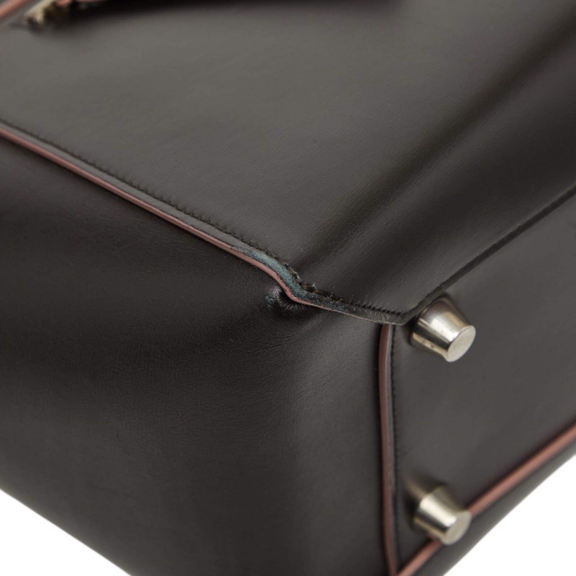 Celine Celine Belt Bag, Handbag, Shoulder 2-Way, Dark Brown/Pink Leather, Women's CELINE Size ONE SIZE - 7 Thumbnail