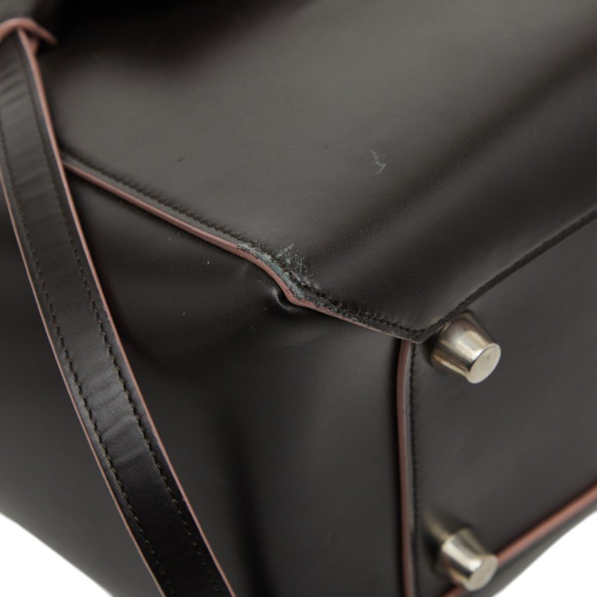 Celine Celine Belt Bag, Handbag, Shoulder 2-Way, Dark Brown/Pink Leather, Women's CELINE Size ONE SIZE - 5 Thumbnail