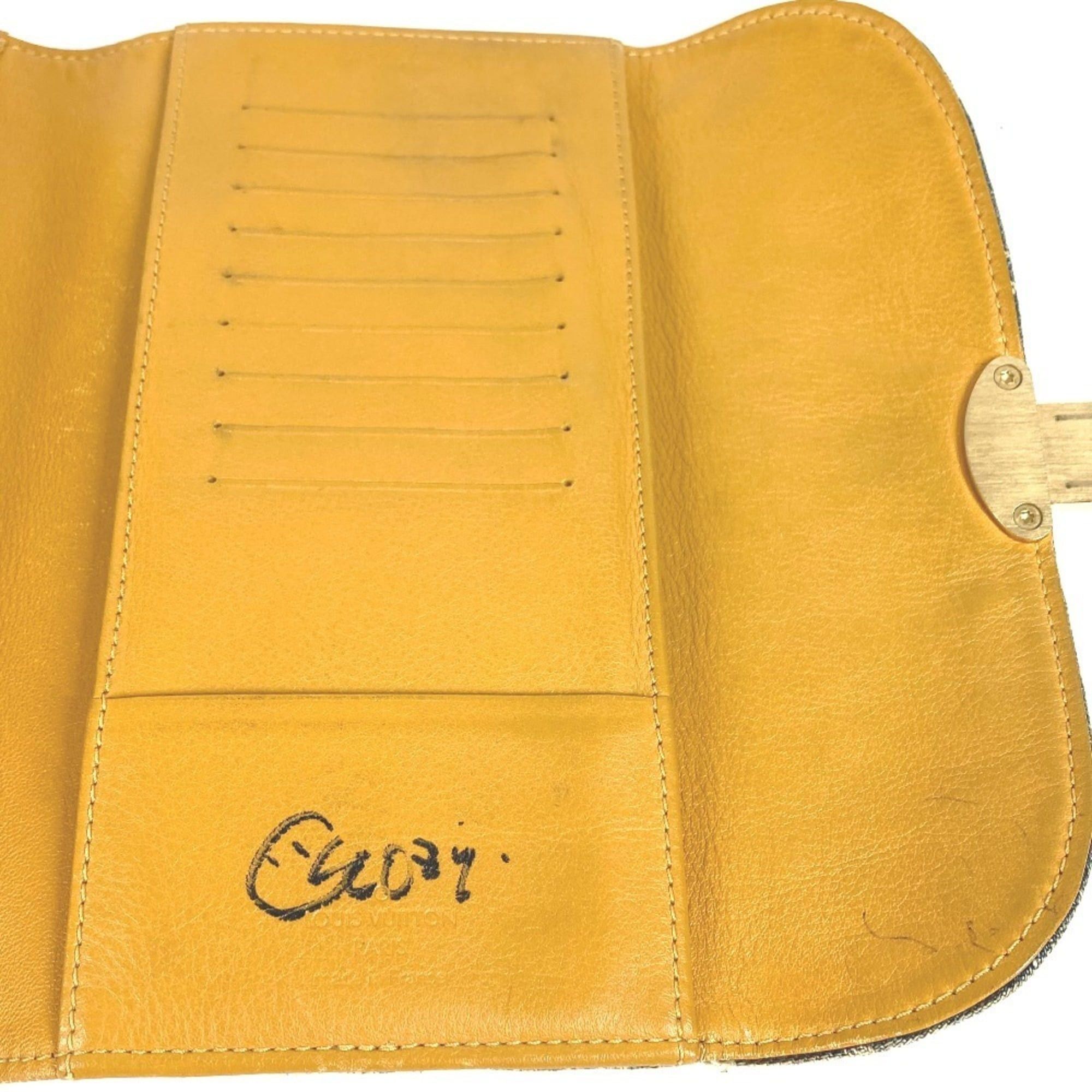 Louis Vuitton LOUIS VUITTON M95511 Monogram Denim Portefeuille Amelia Long Wallet, Tri-fold Canvas, Men's/Women's, Blue Size ONE SIZE - 10 Thumbnail