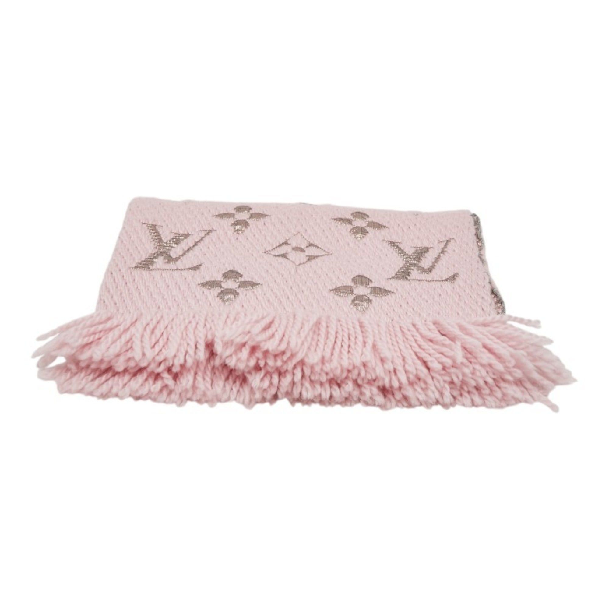 Louis Vuitton Louis Vuitton Echarpe Logomania Shine Scarf M70466 Pink Rose Ballerine Wool Silk Women's LOUIS VUITTON Size ONE SIZE - 3 Thumbnail