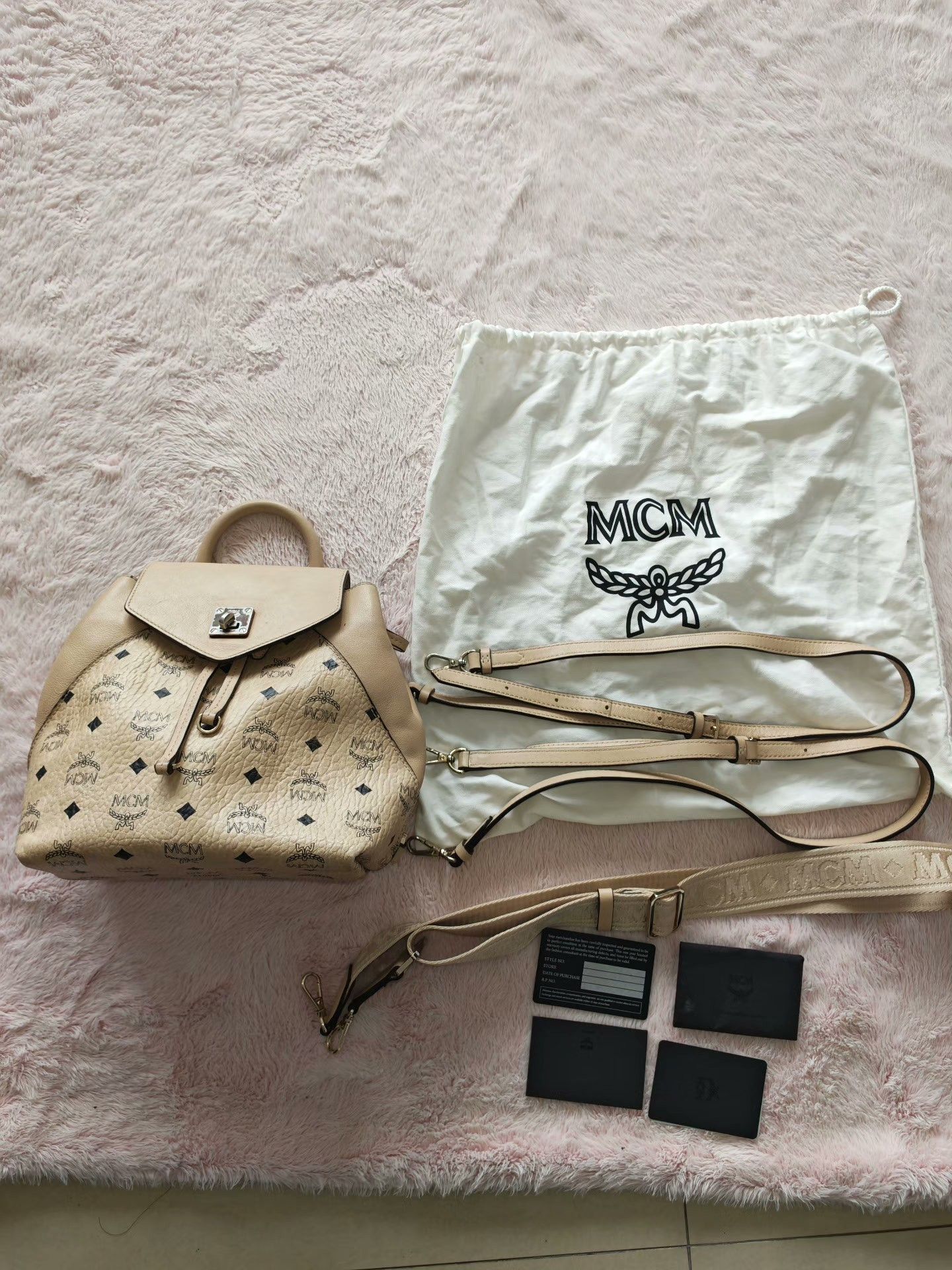 MCM MCM Beige Backpack L Women Size ONE SIZE - 9 Thumbnail