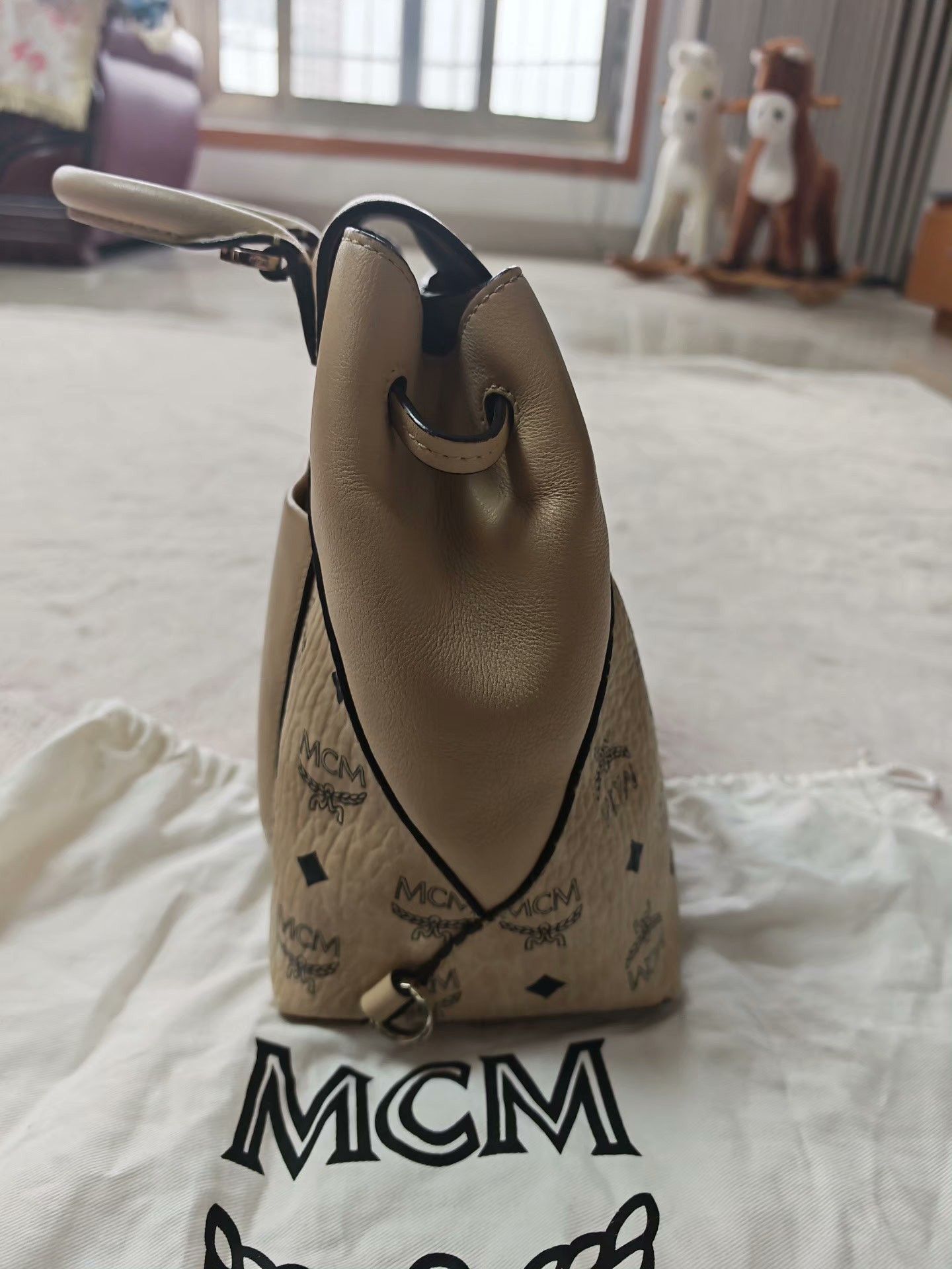 MCM MCM Beige Backpack L Women Size ONE SIZE - 2 Thumbnail