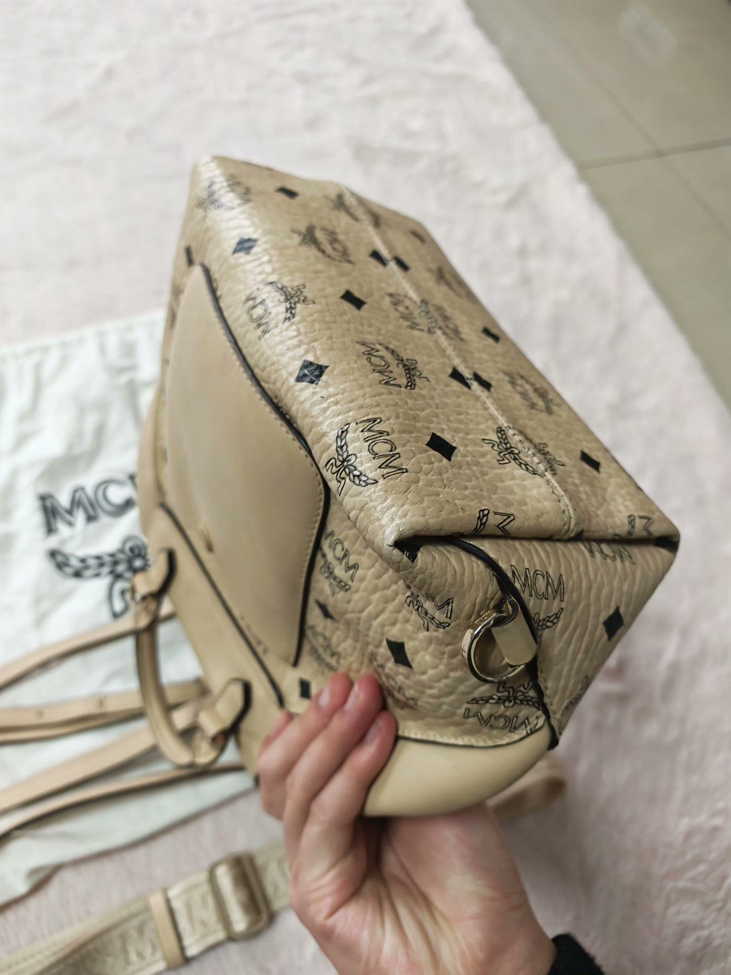 MCM MCM Beige Backpack L Women Size ONE SIZE - 7 Thumbnail