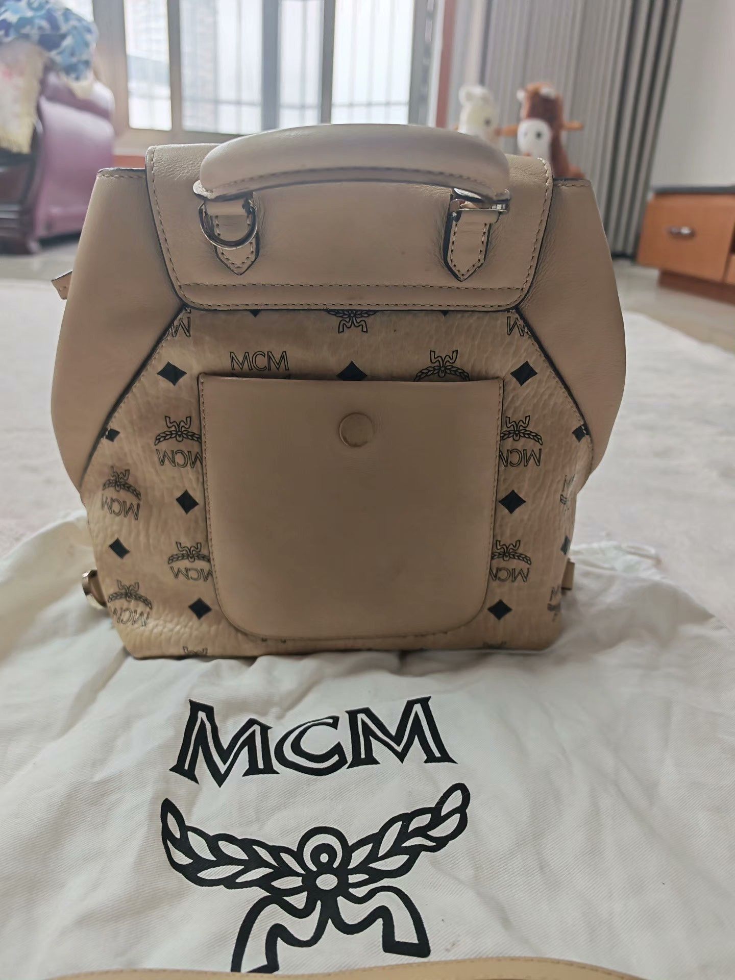 MCM MCM Beige Backpack L Women Size ONE SIZE - 3 Thumbnail