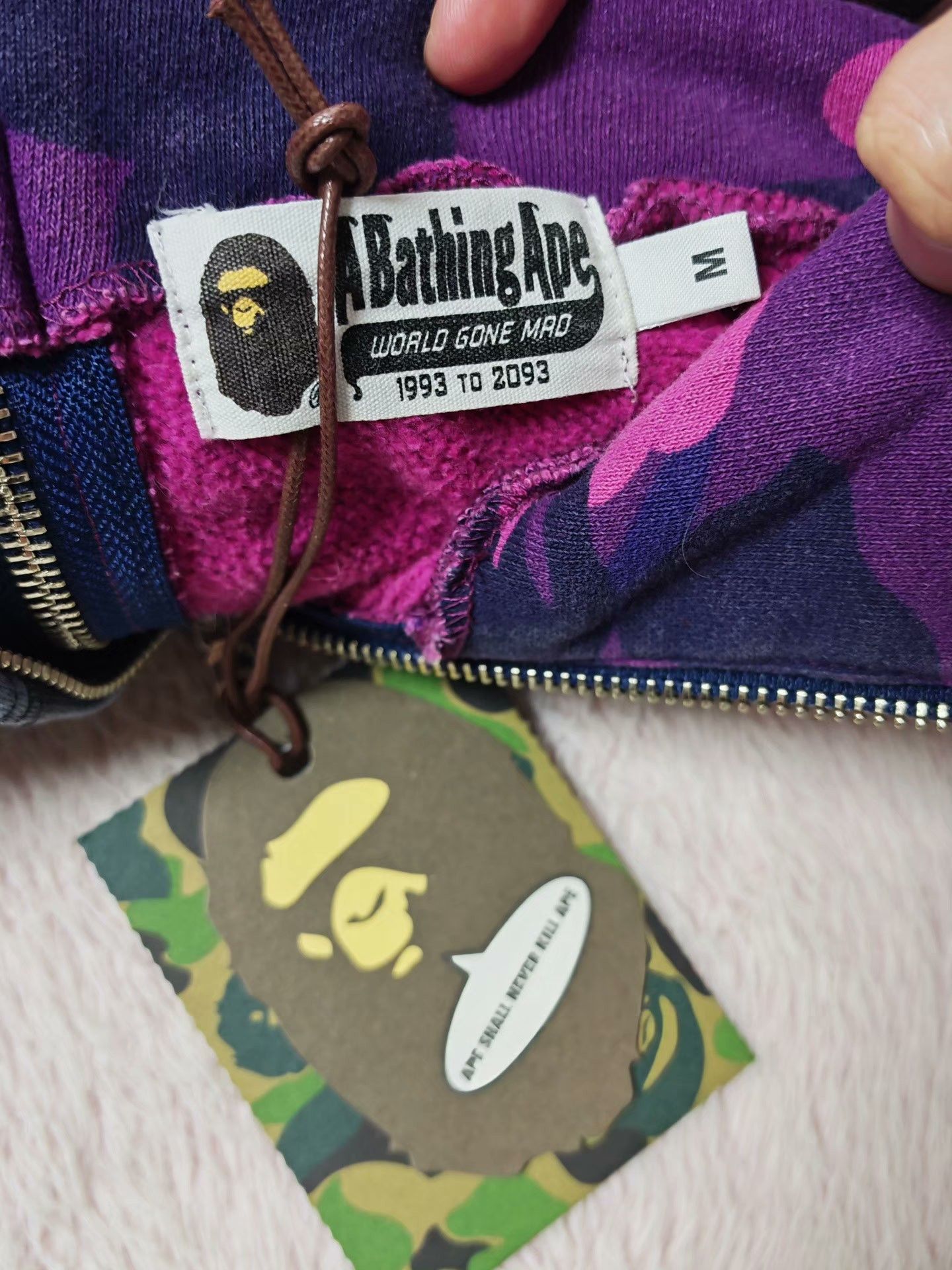 Bape Bape Purple Hoodie M Men Size US M / EU 48-50 / 2 - 6 Thumbnail