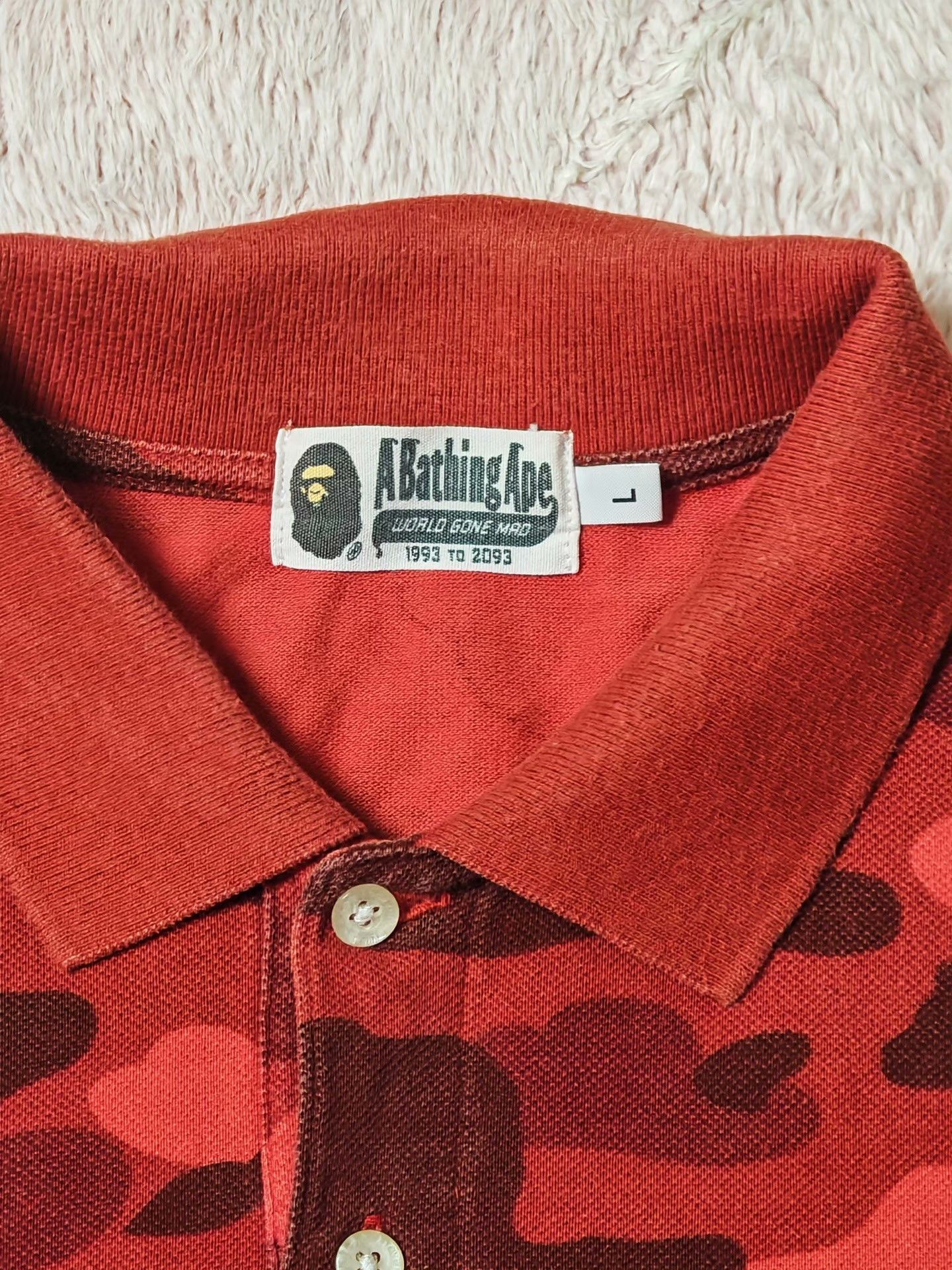 Bape Bape Red Polo L Men Size US L / EU 52-54 / 3 - 4 Thumbnail