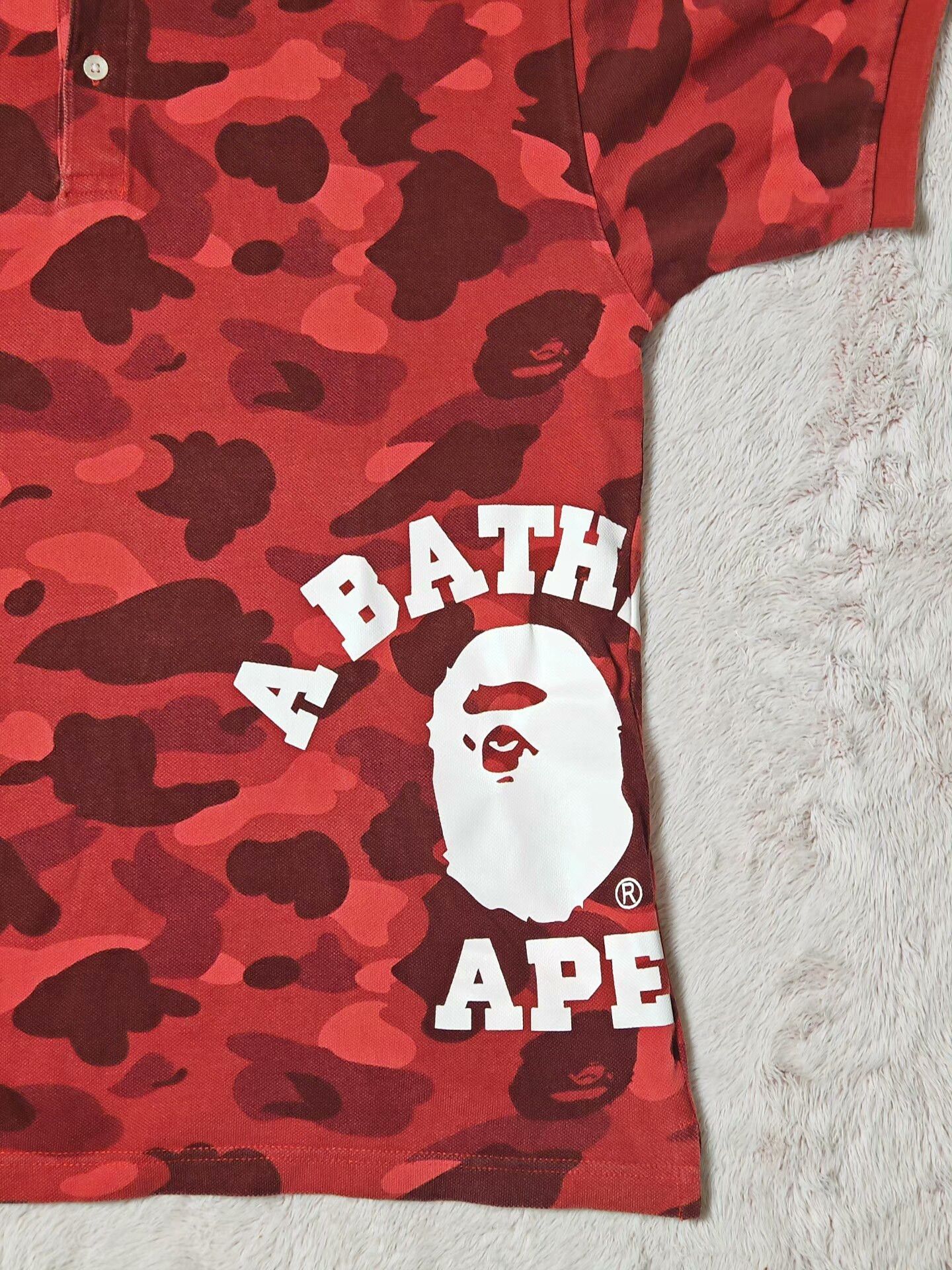 Bape Bape Red Polo L Men Size US L / EU 52-54 / 3 - 3 Thumbnail