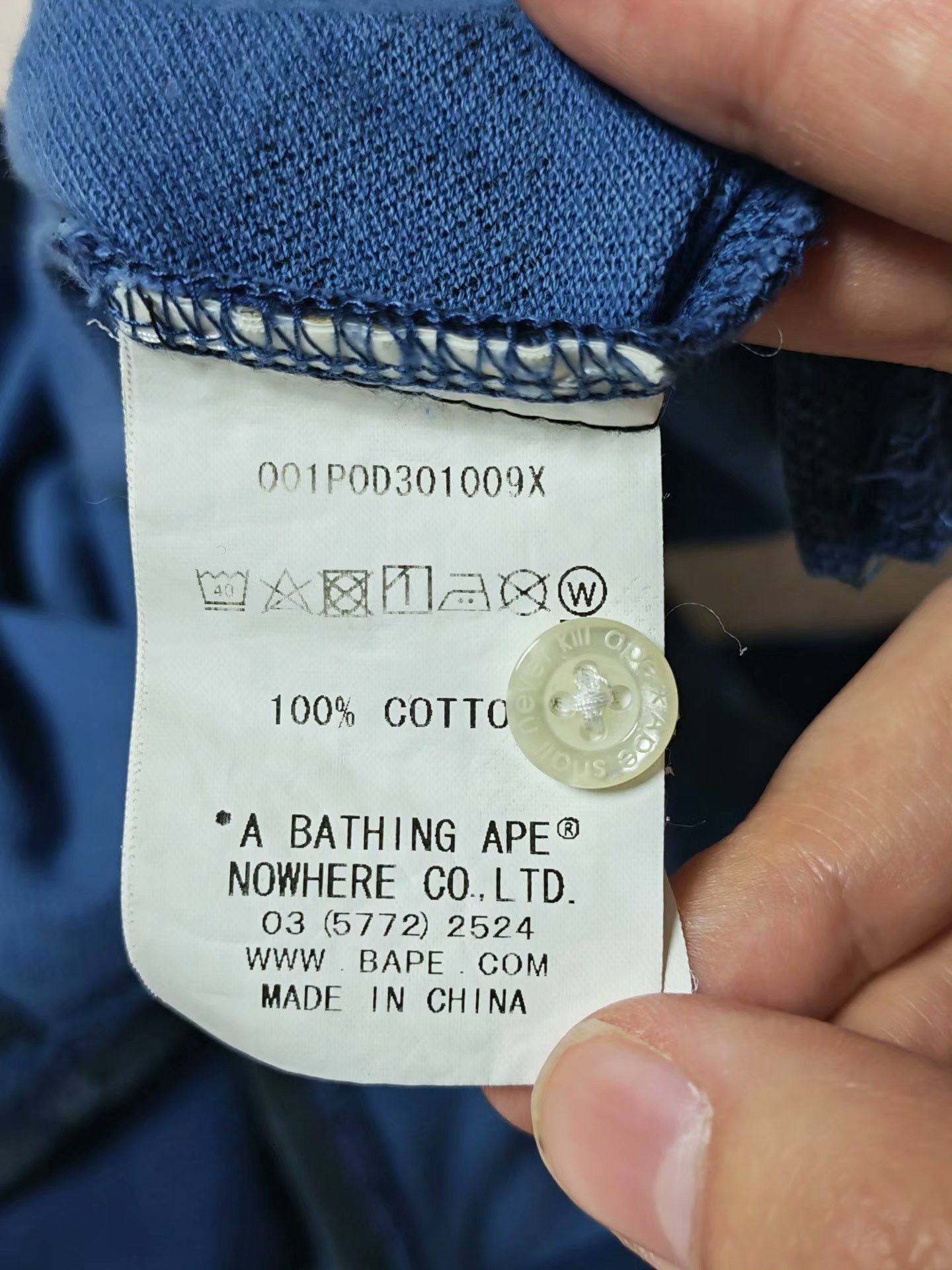 Bape Bape Blue T-Shirt L Men Size US L / EU 52-54 / 3 - 6 Thumbnail