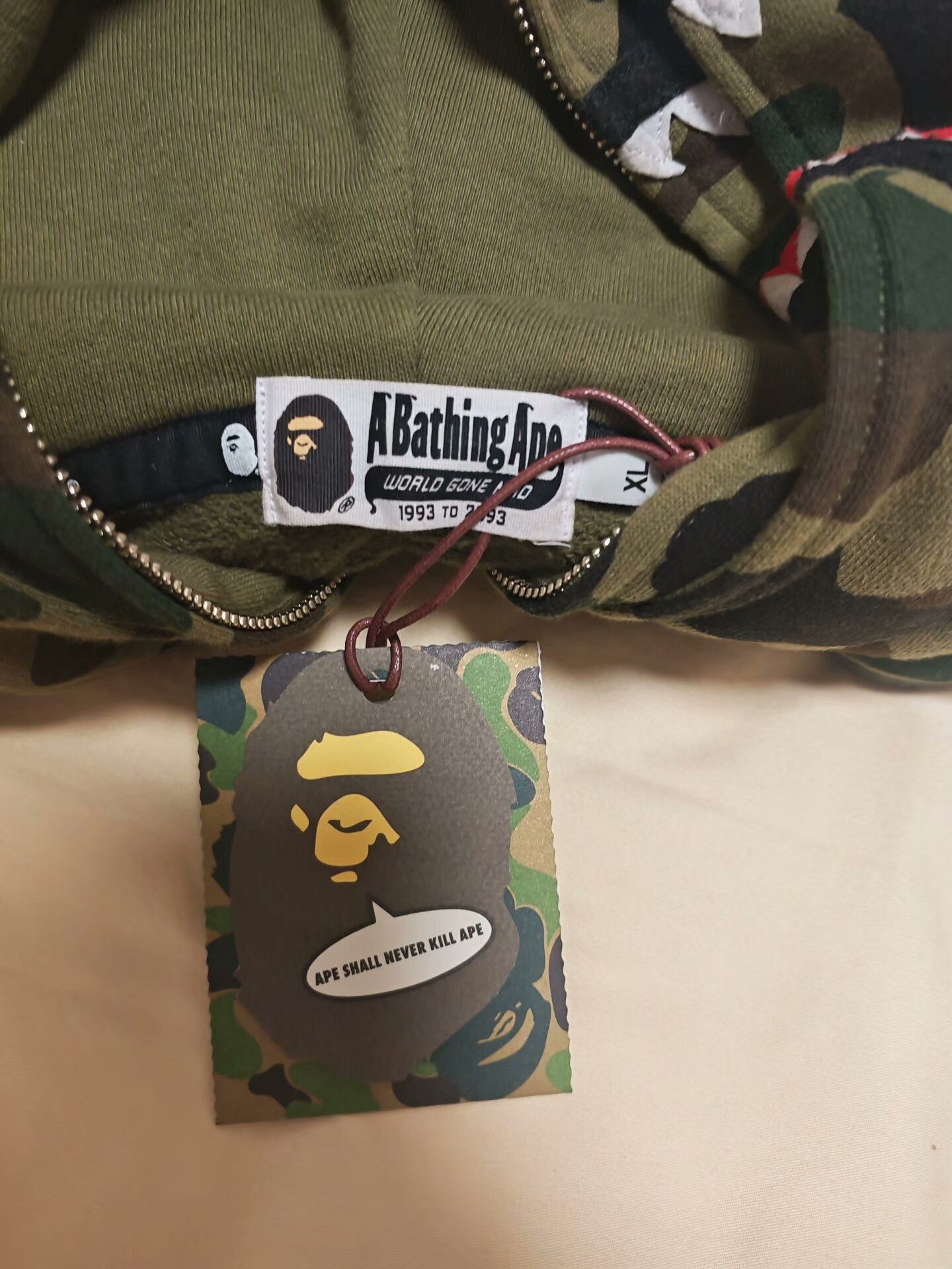 Bape Bape Green Hoodie 25 Men Size US XS / EU 42 / 0 - 7 Thumbnail