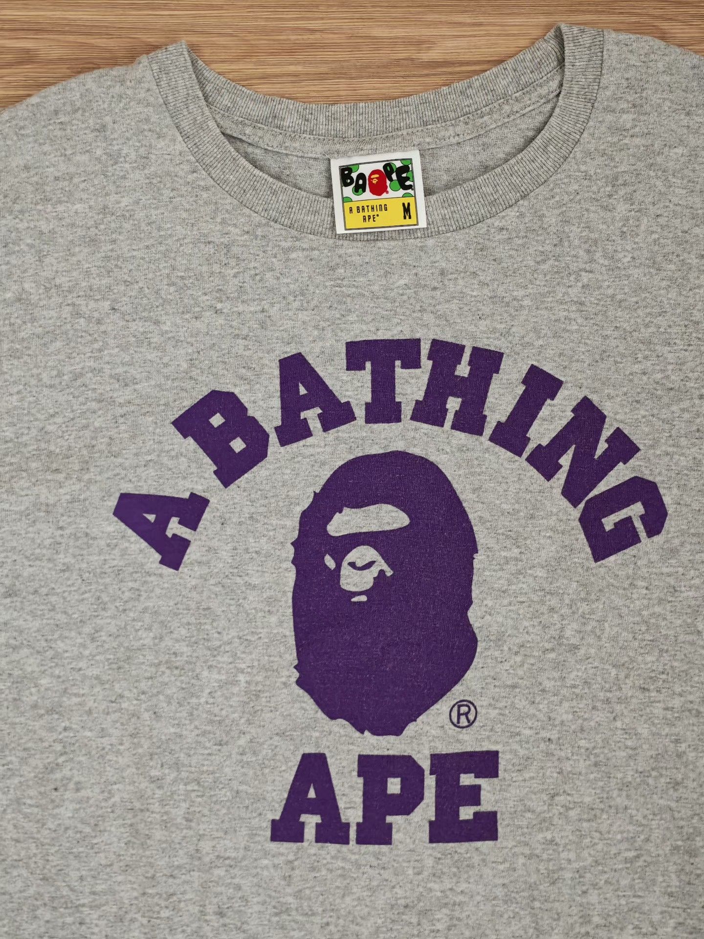 Bape Bape Ape Head Gray T-Shirt M Men Size US M / EU 48-50 / 2 - 3 Thumbnail
