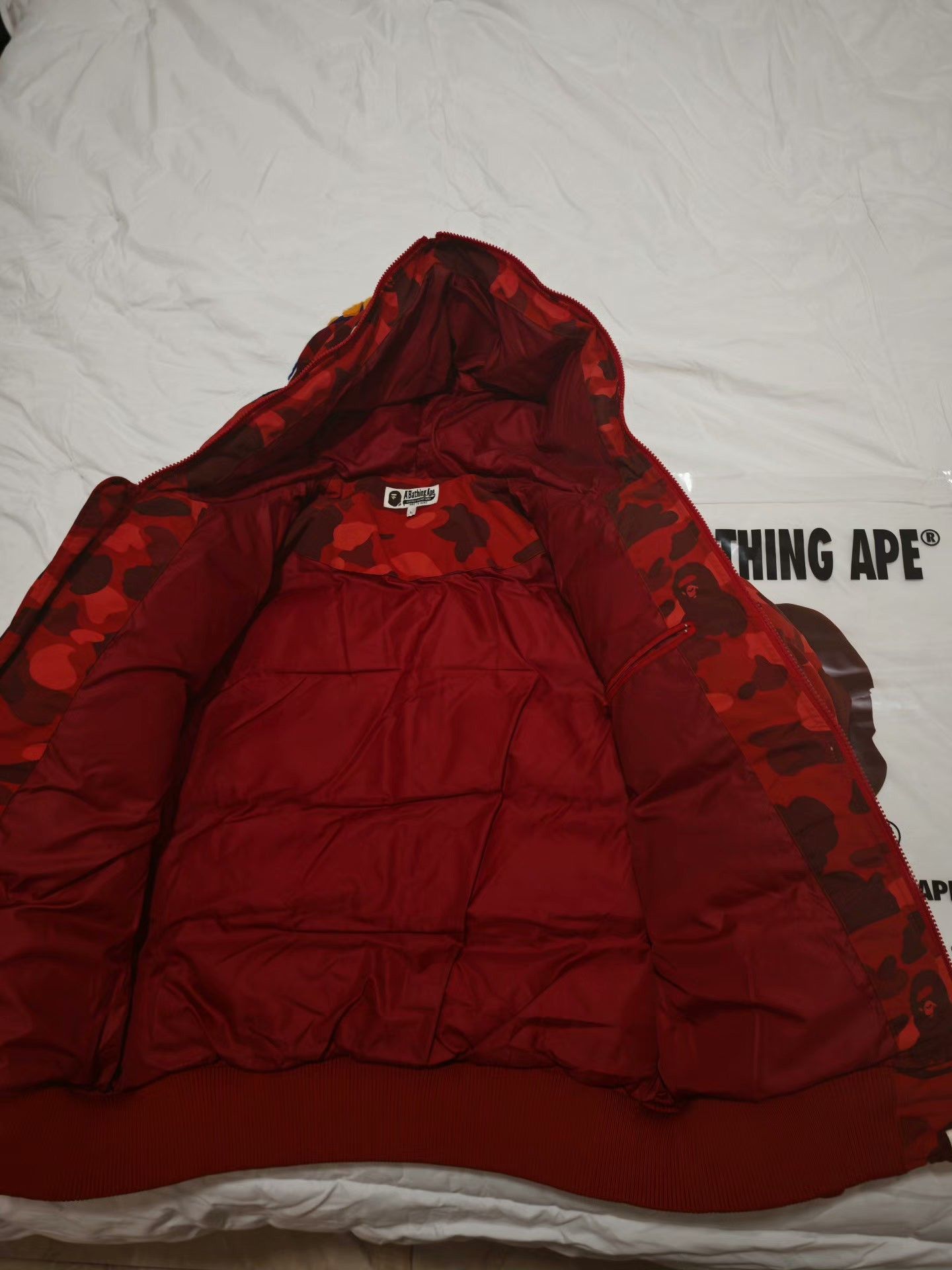 Bape Bape Red Heavy Coat L Men Size US L / EU 52-54 / 3 - 3 Thumbnail