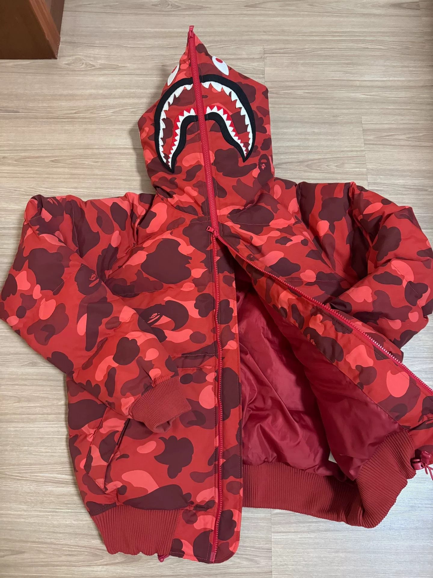 Bape Bape Shark Camo Black Heavy Coat L Men Size US L / EU 52-54 / 3 - 4 Thumbnail