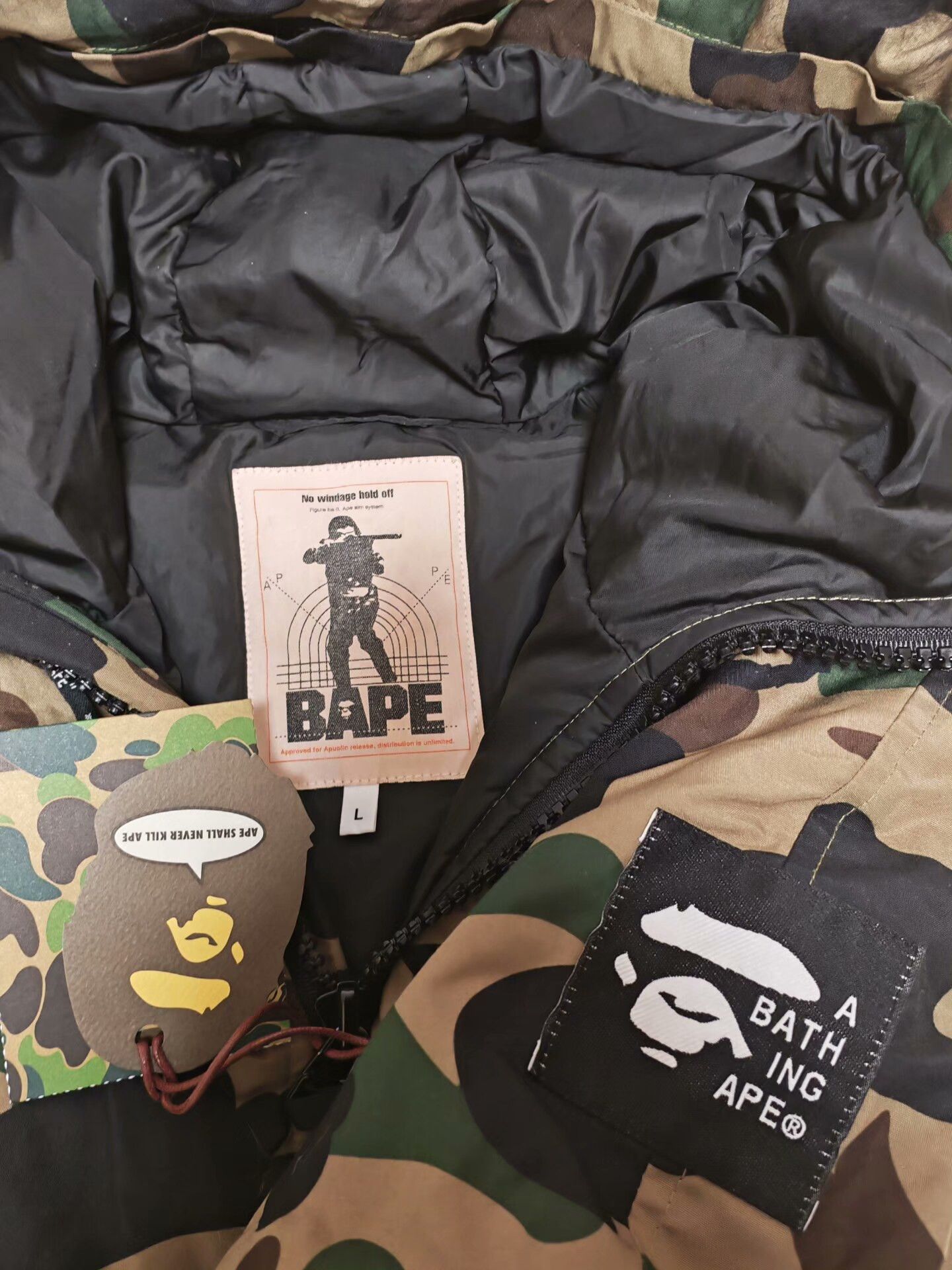 Bape Bape Green Heavy Coat L Men Size US L / EU 52-54 / 3 - 3 Thumbnail