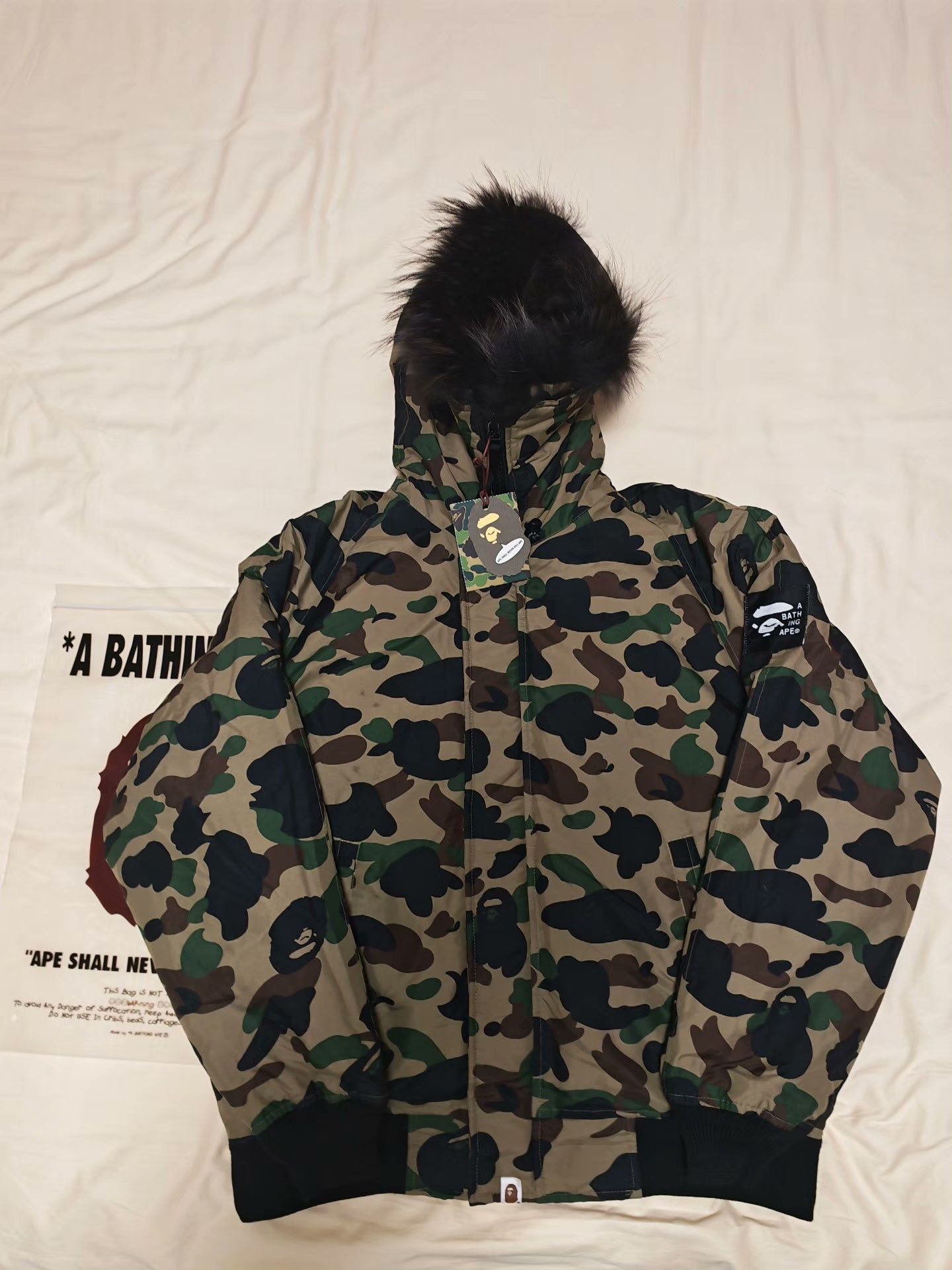 Bape Bape Green Heavy Coat L Men Size US L / EU 52-54 / 3 - 2 Thumbnail