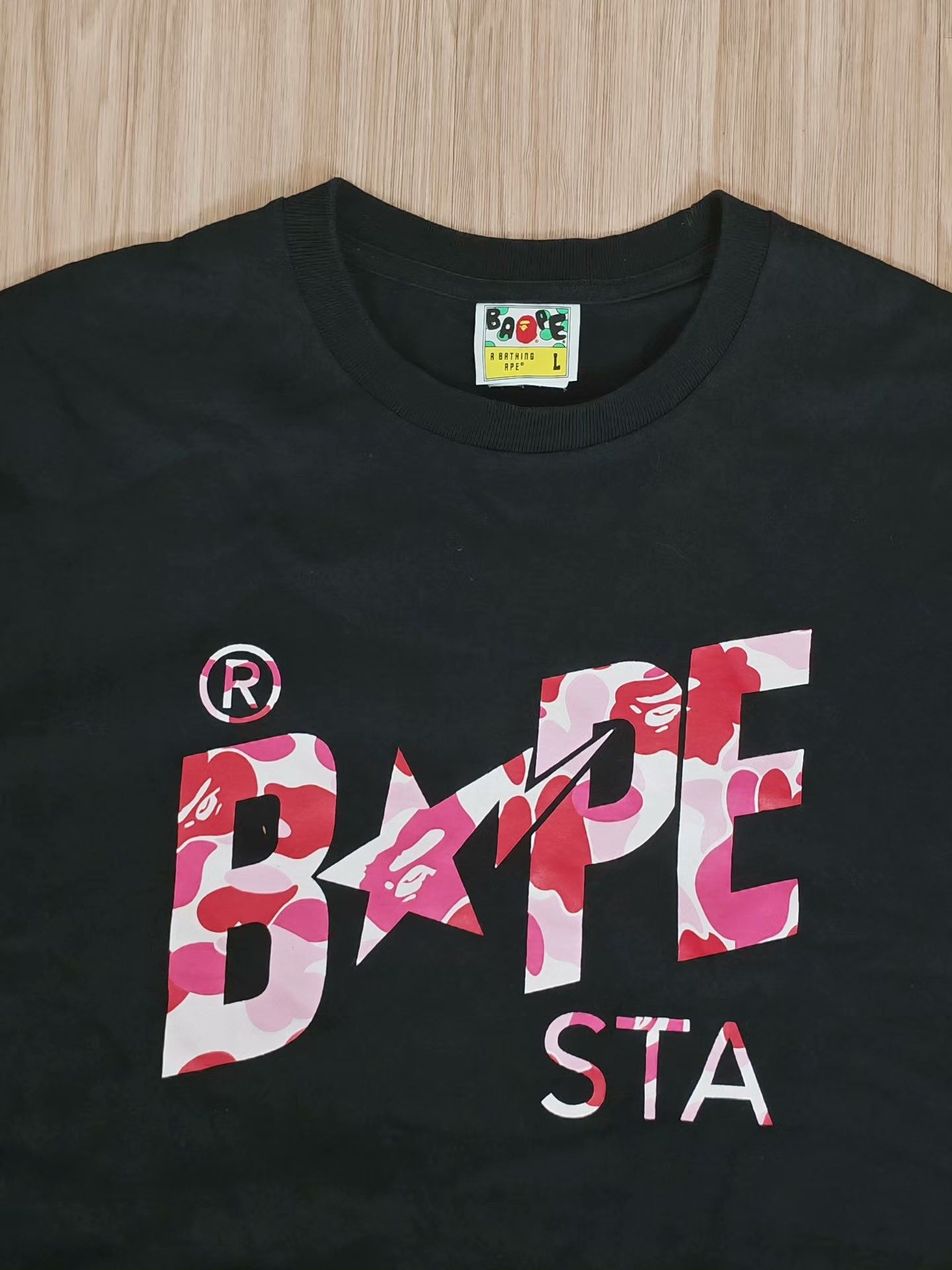 Bape Bape Retro Camo Black T-Shirt L Men Size US L / EU 52-54 / 3 - 3 Thumbnail