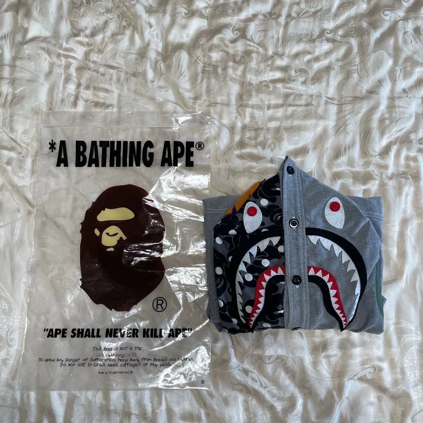 Bape Bape Gray Light Jacket M Men Size US M / EU 48-50 / 2 - 5 Thumbnail