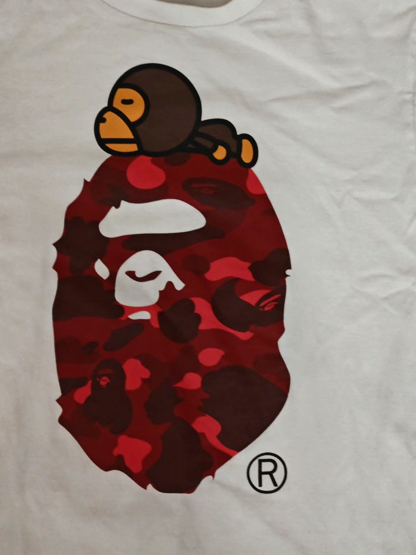 Bape Bape Camo Ape Head Red T-Shirt M Men Size US M / EU 48-50 / 2 - 3 Thumbnail