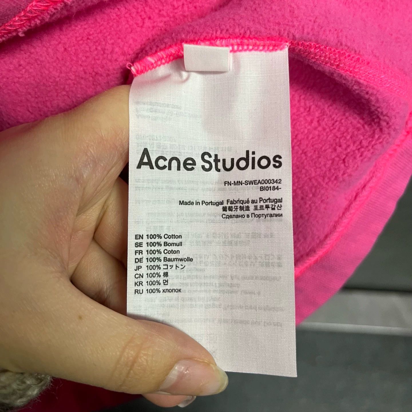 Acne Studios Acne Studios Retro Printed Pink Hoodie M Men Size US M / EU 48-50 / 2 - 4 Thumbnail
