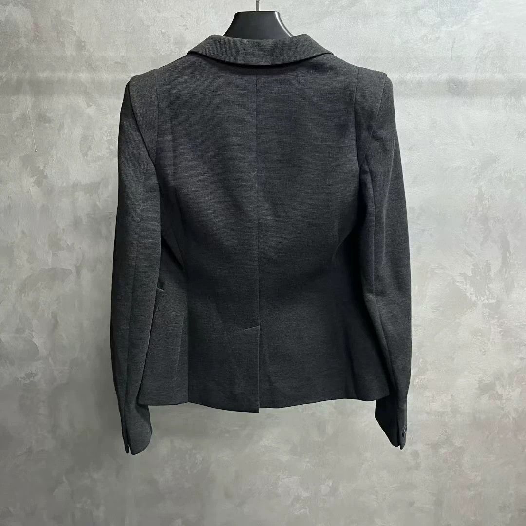 Prada Prada Formal Slim Gray T-Shirt 44 Women Size L / US 10 / IT 46 - 5 Thumbnail