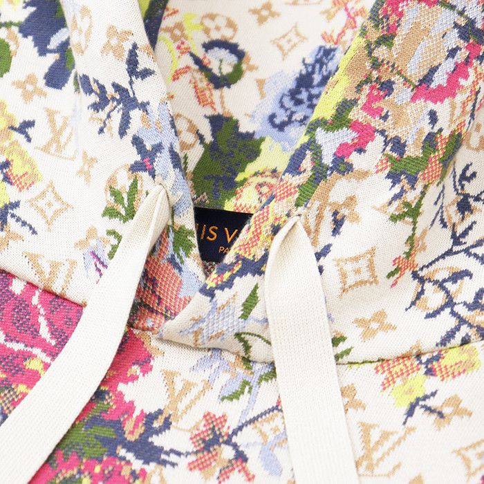 Louis Vuitton Louis Vuitton Louis Vuitton Monogram Flower Jacquard Hoodie Textile Sweatshirts & Hoodies DUTY FREE for USA Size ONE SIZE - 4 Thumbnail