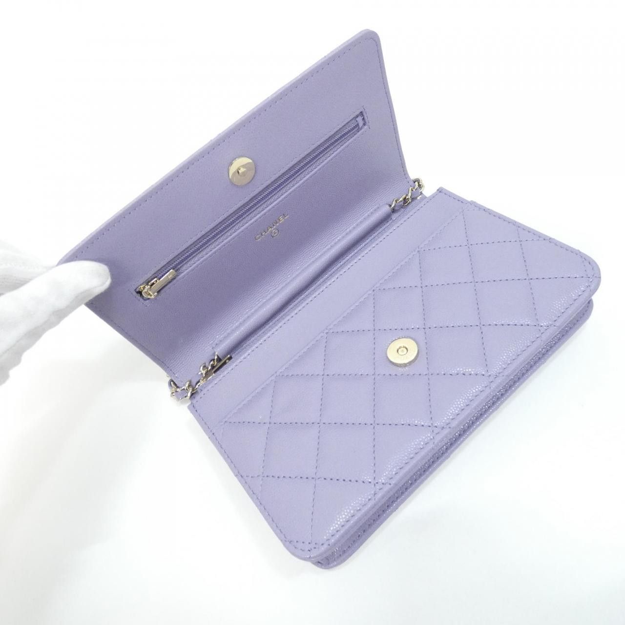 Chanel Chanel Chanel Caviar Skin Chain Wallet Leather Shoulder AP4082 DUTY FREE for USA Size ONE SIZE - 8 Thumbnail