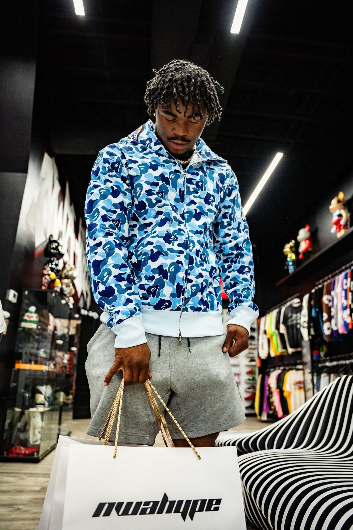 Bape ABC Camo Shark Full Zip Hoodie 'Blue' Size US S / EU 44-46 / 1 - 2 Thumbnail