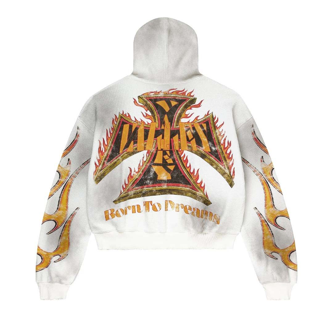 Vale Forever Reborn Waffle Zip Up Hoodie 'White' Size US L / EU 52-54 / 3 - 2 Thumbnail