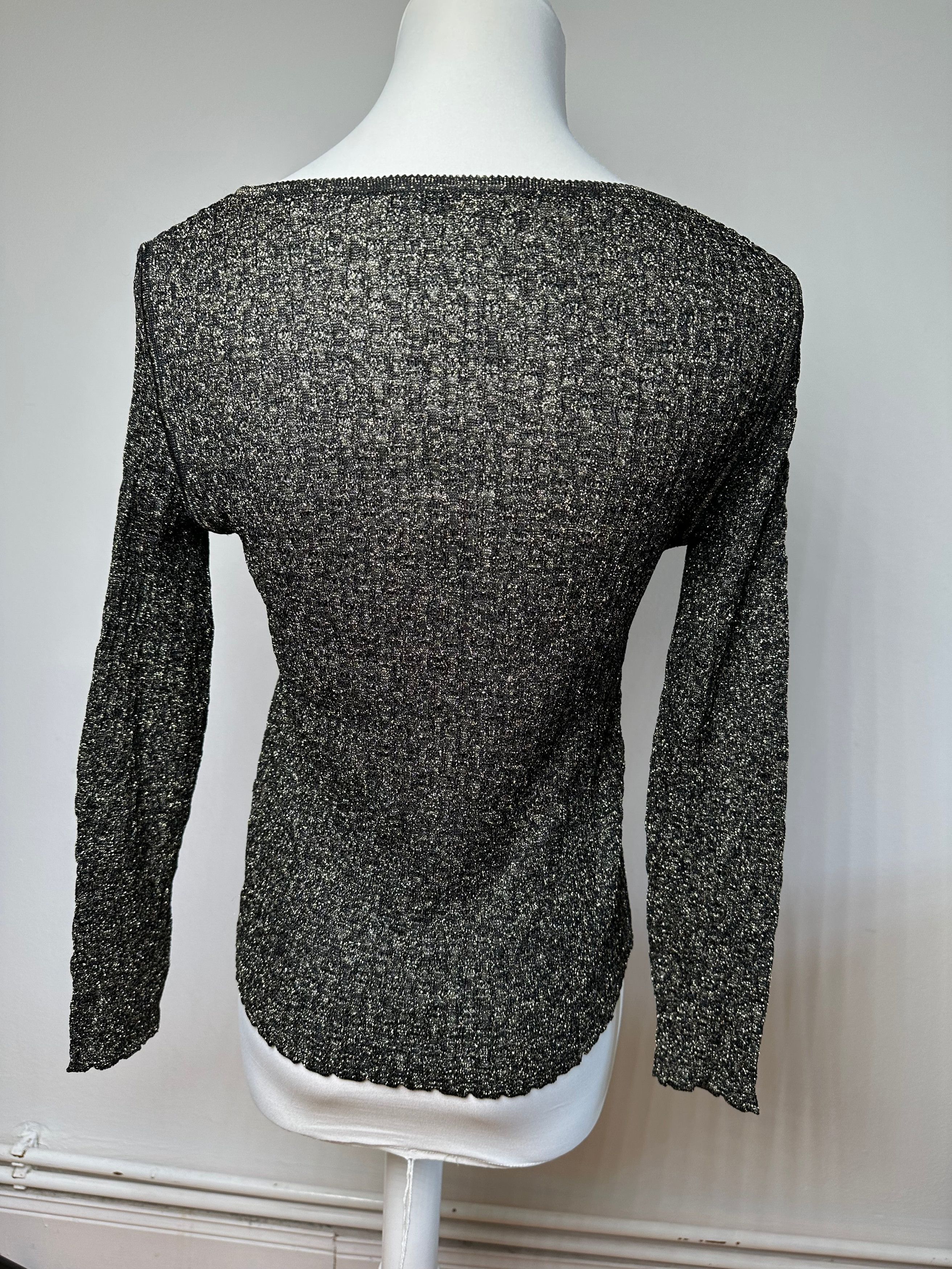 Dior Vintage Crewneck Glitter Sweater Black Gold M Size S / US 4 / IT 40 - 14 Thumbnail