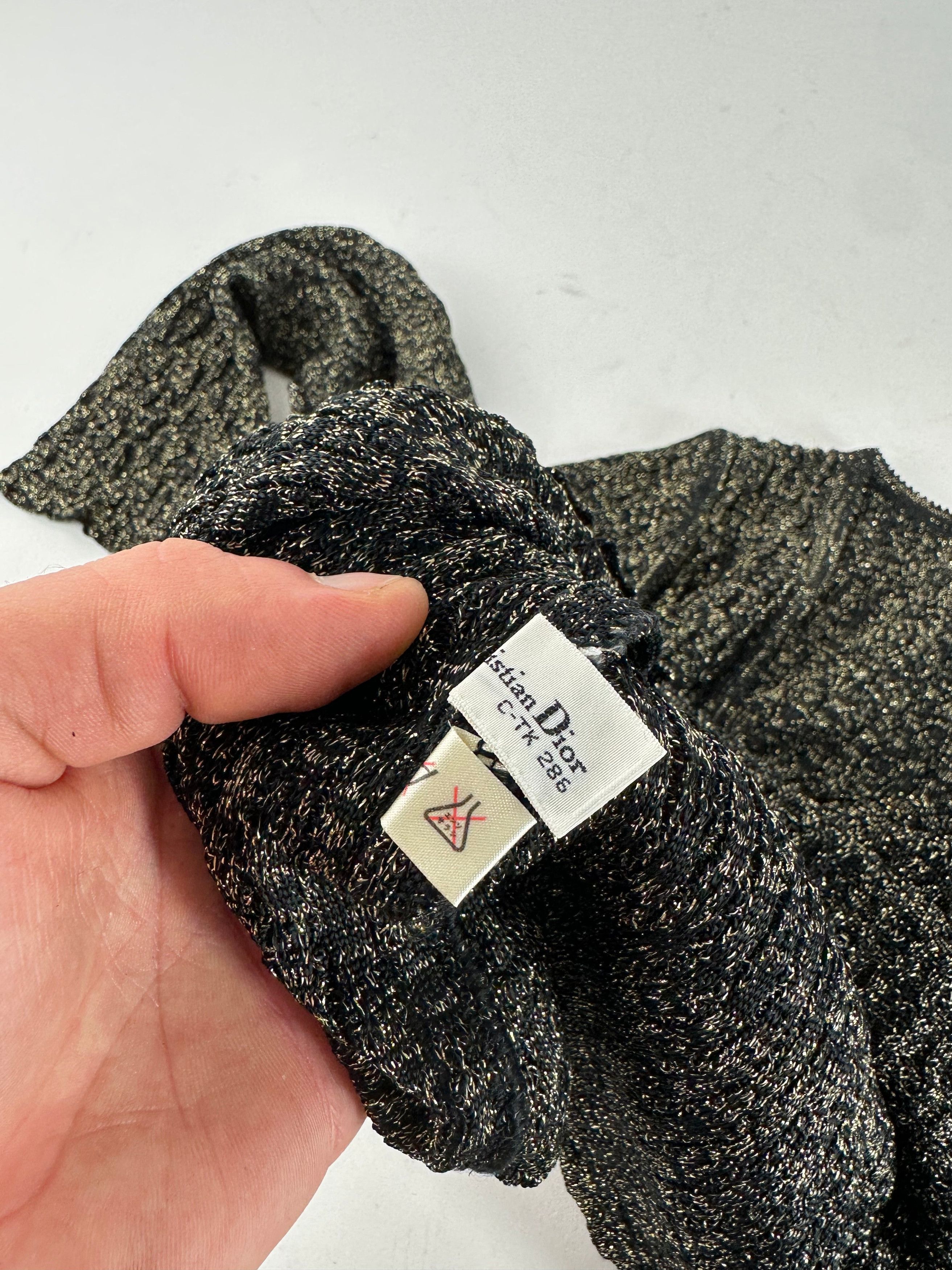 Dior Vintage Crewneck Glitter Sweater Black Gold M Size S / US 4 / IT 40 - 9 Thumbnail