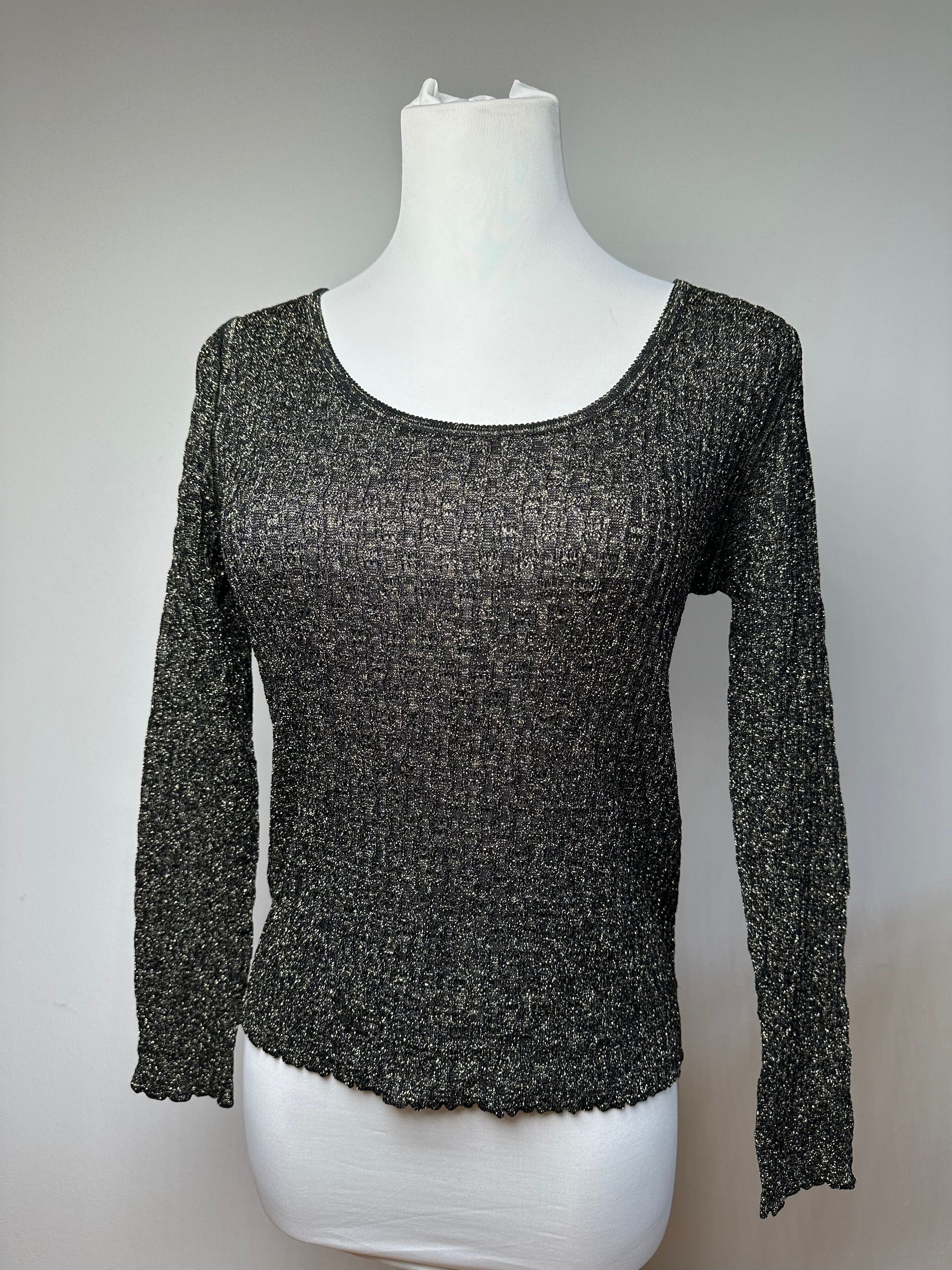 Dior Vintage Crewneck Glitter Sweater Black Gold M Size S / US 4 / IT 40 - 13 Thumbnail